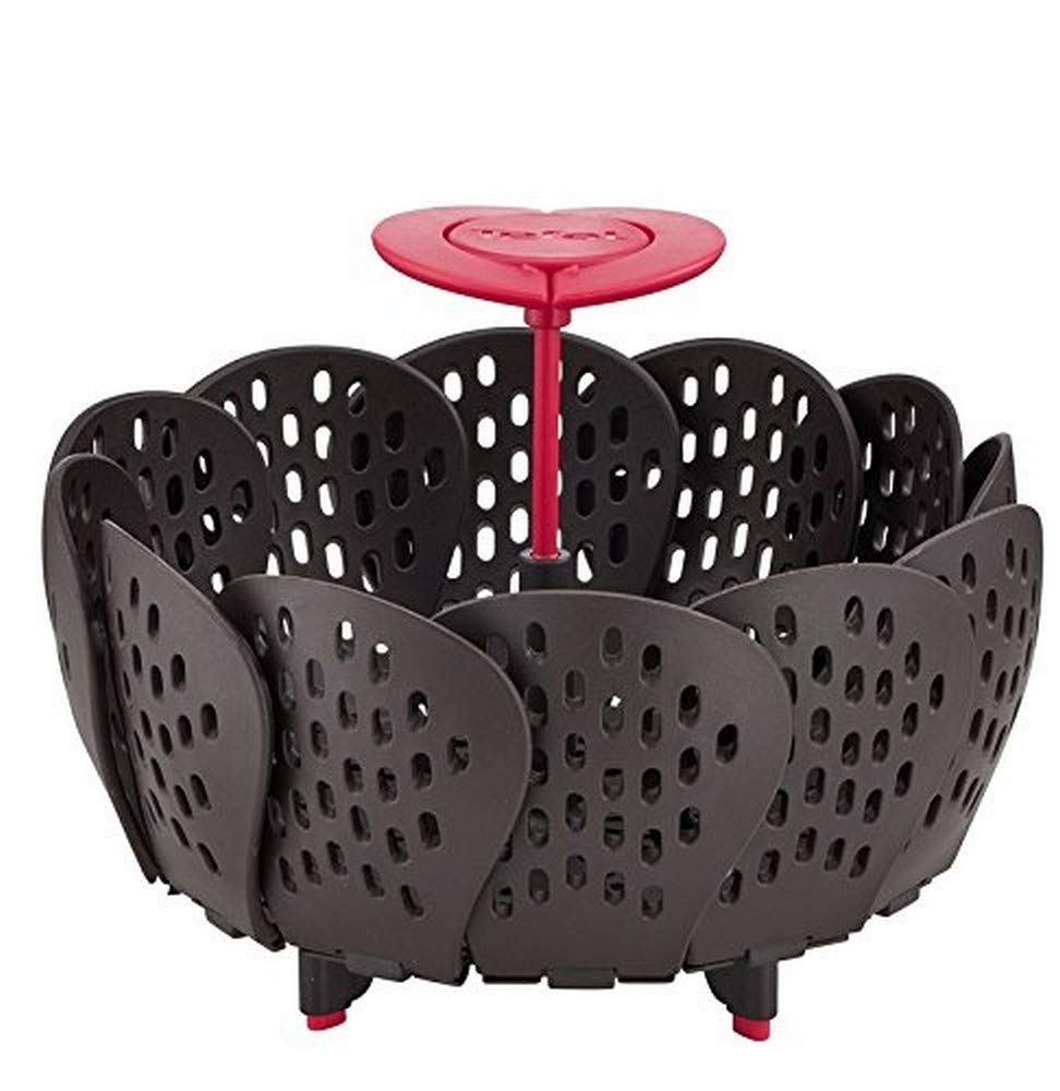 زیره قابلمه آشپزی تفال Ingenio K20716 | بخارپز کردن ملایم سبزیجات | ظرفیت بزرگ | پلاستیک | مشکی، 26 × 15.2 × 9.3 سانتی متر