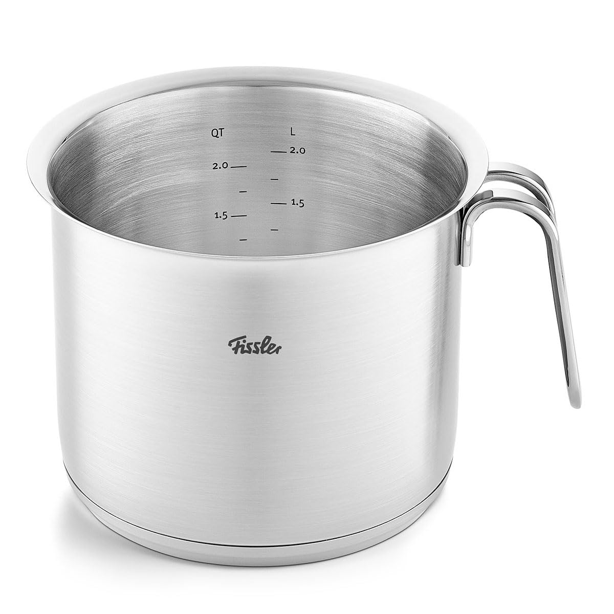 قابلمه شیر جوش فیسلر آلمان Fissler Original-Profi Collection استیل ضد زنگ (2.6 لیتر، Ø 16 سانتی متر) قابلمه پخت با لبه ریختن و مقیاس داخلی - القایی، نقره ای