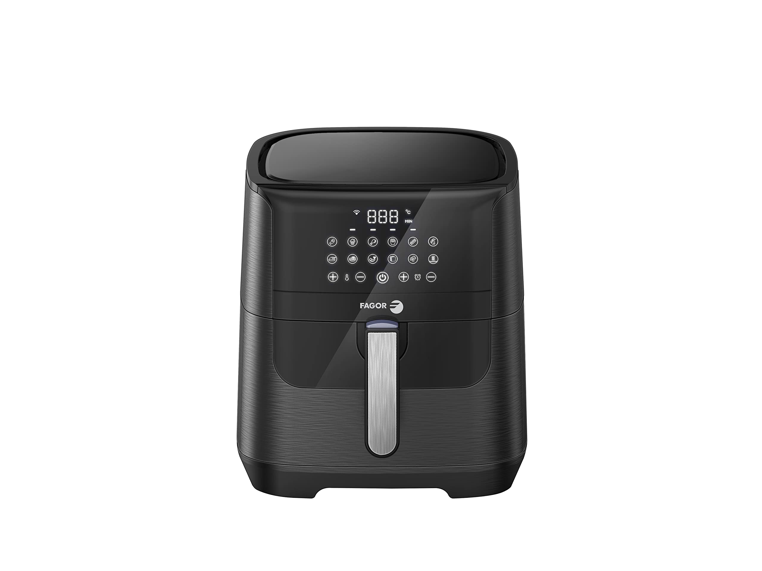 سرخ کن فاگور اسپانیا مدل FG706، 7 لیتر، 1800 وات، دمای قابل تنظیم، 12 برنامه از پیش تعیین شده، متصل به وای فای با تویا