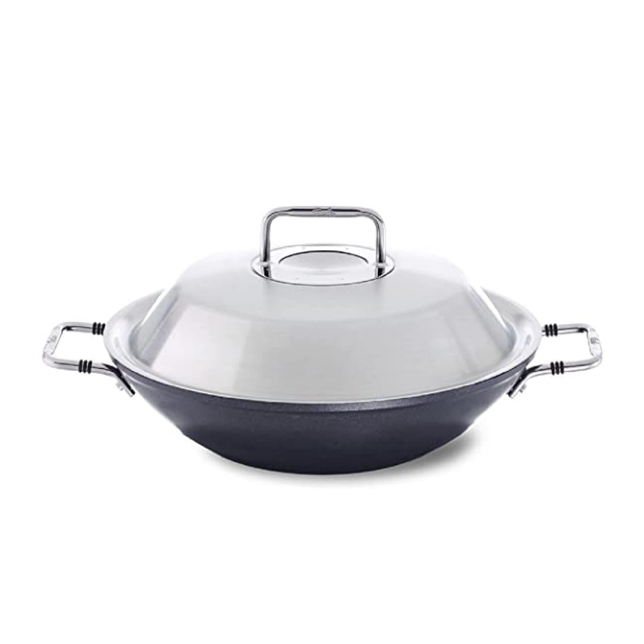 ماهیتابه ووک فیسلر آلمان Fissler Adamant / ووک آلومینیومی، تابه ووک (Ø 31 سانتی متر) با درب فلزی، روکش شده، نچسب، لبه بلند، مقاوم در برابر خش - القایی
