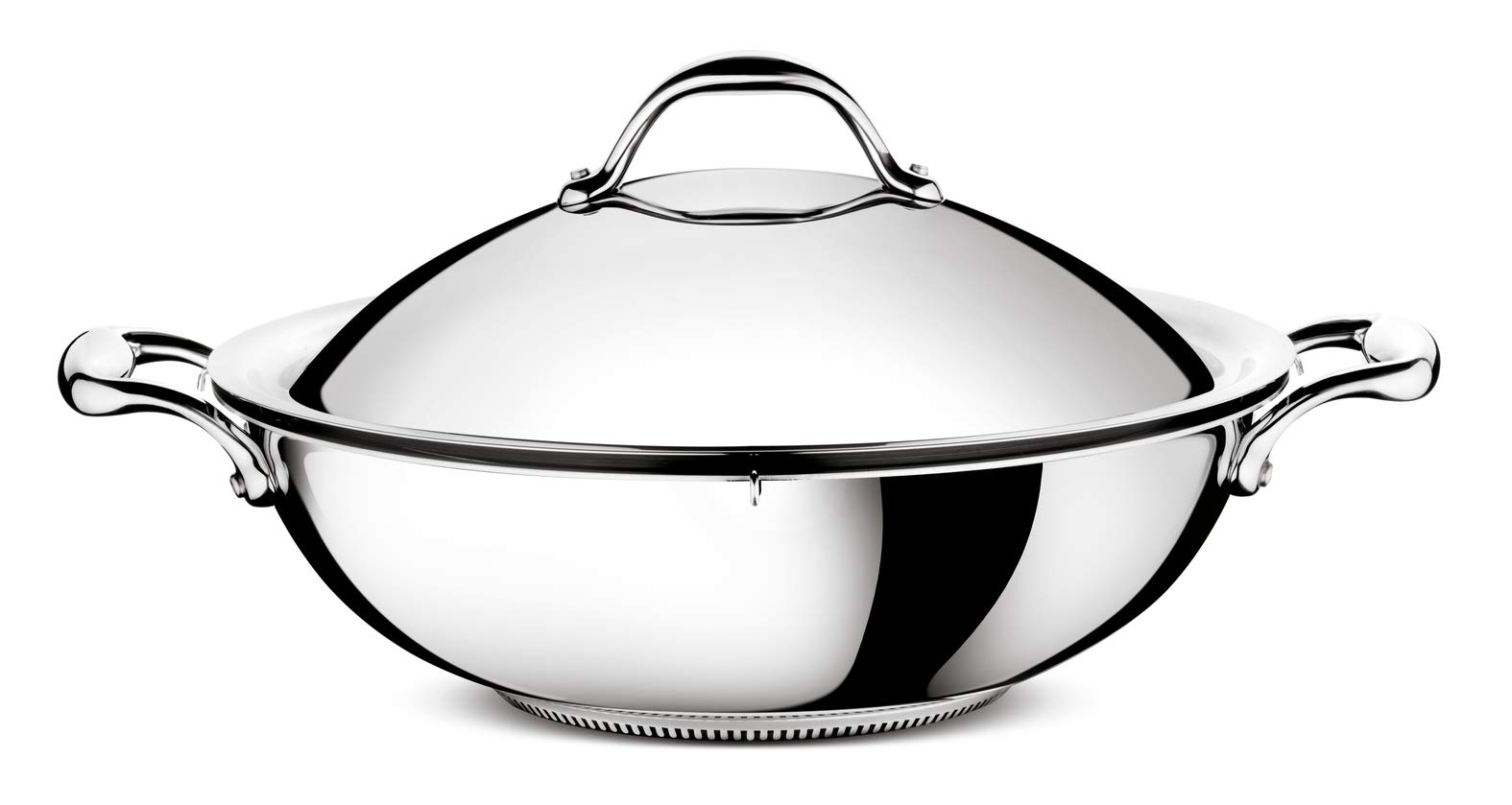 ماهیتابه ووک لاگوفوزیون لاگوستینا آکادمیا + درب، ساخته شده از استیل ضد زنگ 18/10، قطر 30 سانتی‌متر، 5 لیتر، قابلمه برای القایی، گازی و فر تا 250 درجه سانتیگراد، نمای بیرونی براق، فضای داخلی ساتن، دسته‌های پرچ شده، کف 5 لایه