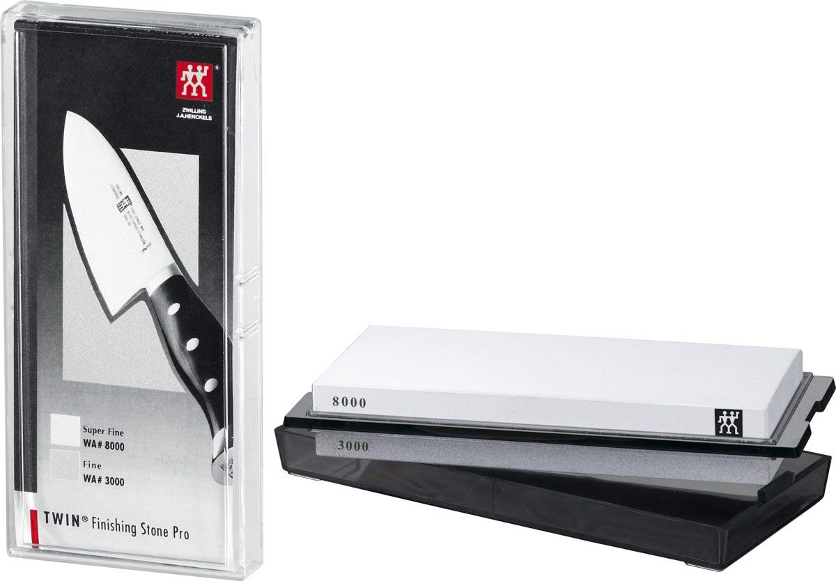 سنگ ساب/تیزکننده دوقلوی ZWILLING، سنگ تیزکن/سنگ ساب حرفه‌ای، گریت 3000/8000، ابعاد 20x9x4 سانتی‌متر