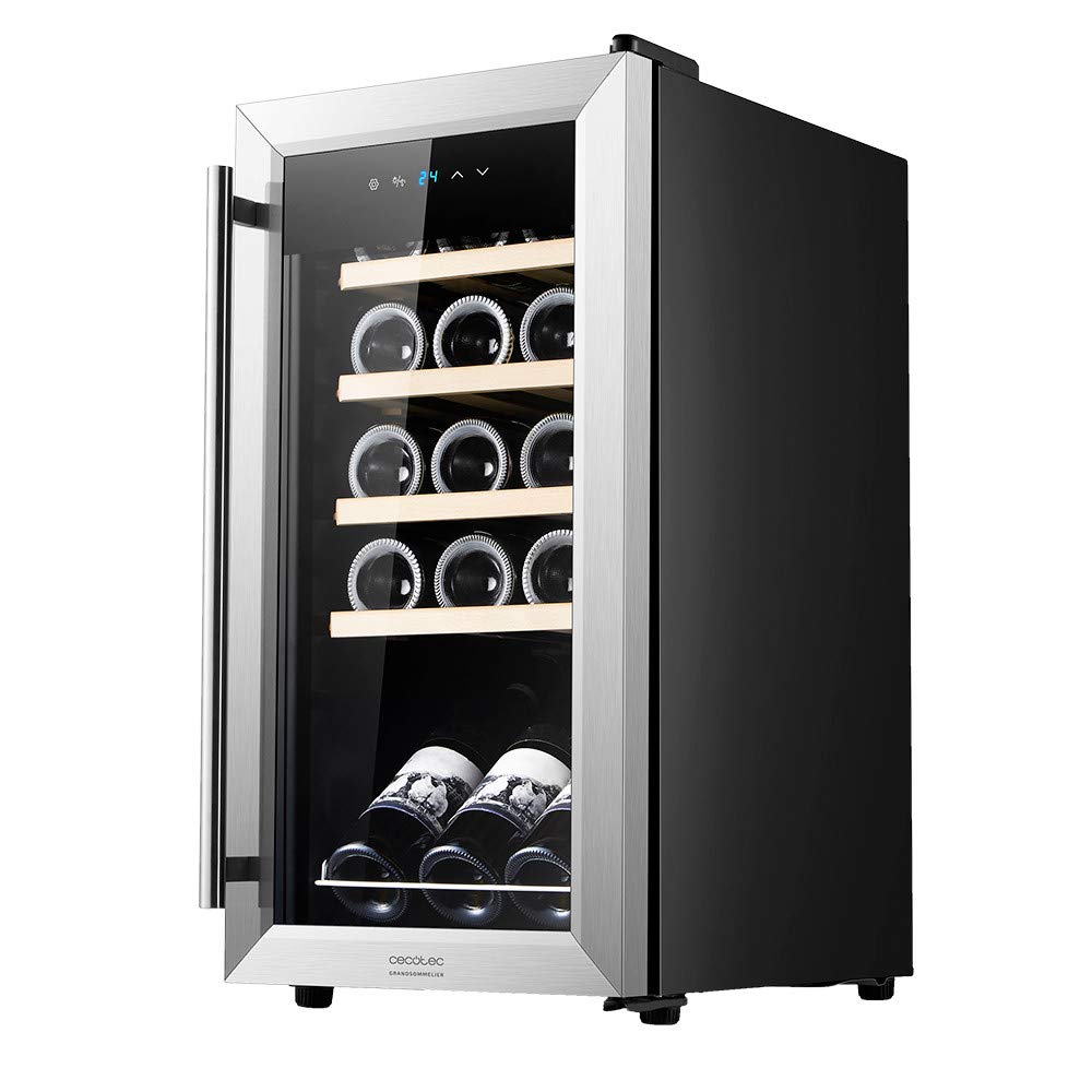 یخچال سکوتک اسپانیا Cecotec مدل GrandSommelier 15000 با کمپرسور اینوکس. ۱۵ بطری با کمپرسور که عملکرد بالا را تضمین می‌کند. قابلیت تنظیم دما و صفحه کنترل لمسی