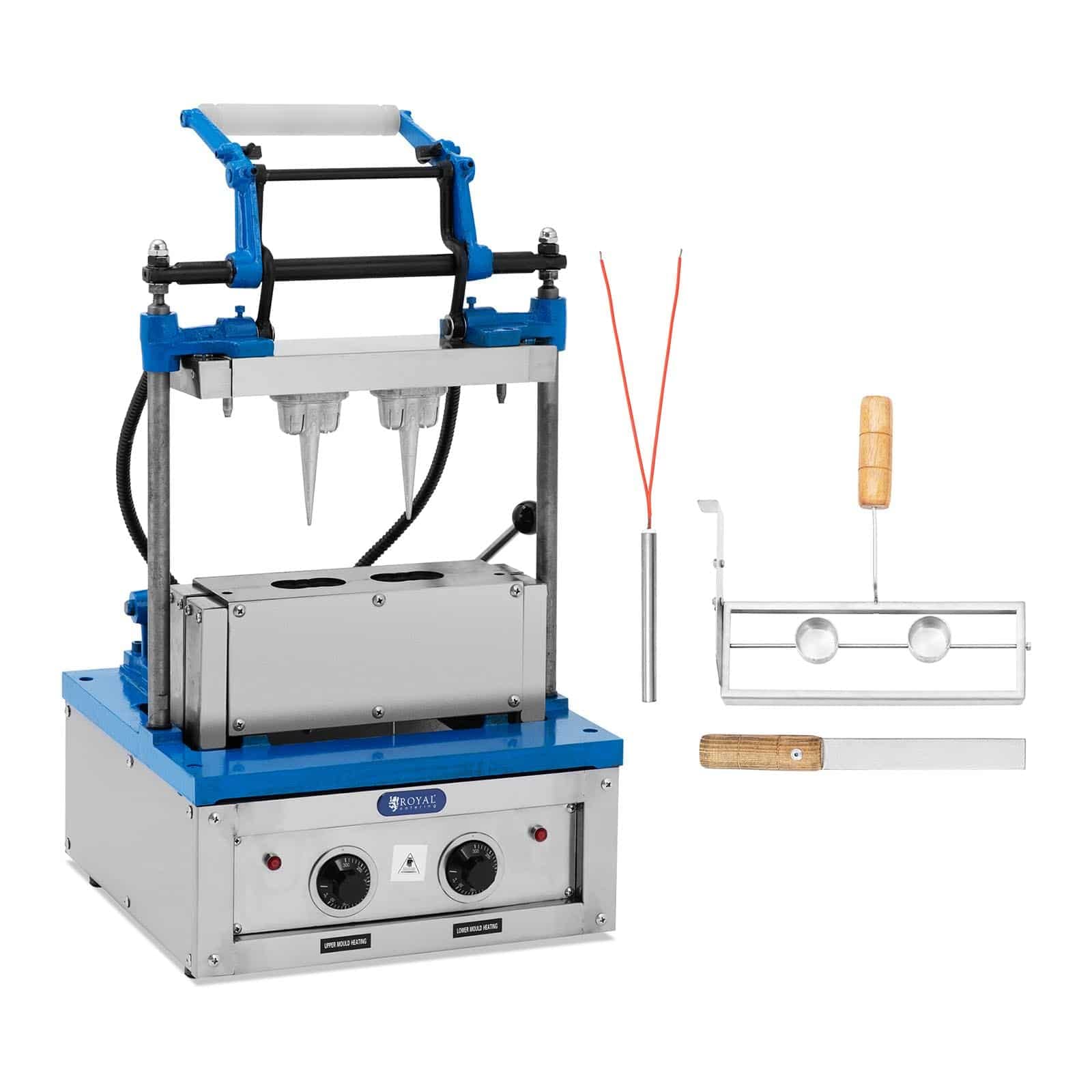 دستگاه وافل ساز بستنی قیفی رویال کترینگ آلمان RC_WMS_14 دستگاه وافل ساز برای بستنی قیفی 100-120 وافل در ساعت 74 x 124 میلی متر 2400 وات دستگاه وافل ساز بستنی قیفی بستنی ساز قیفی دستگاه بستنی ساز قیفی