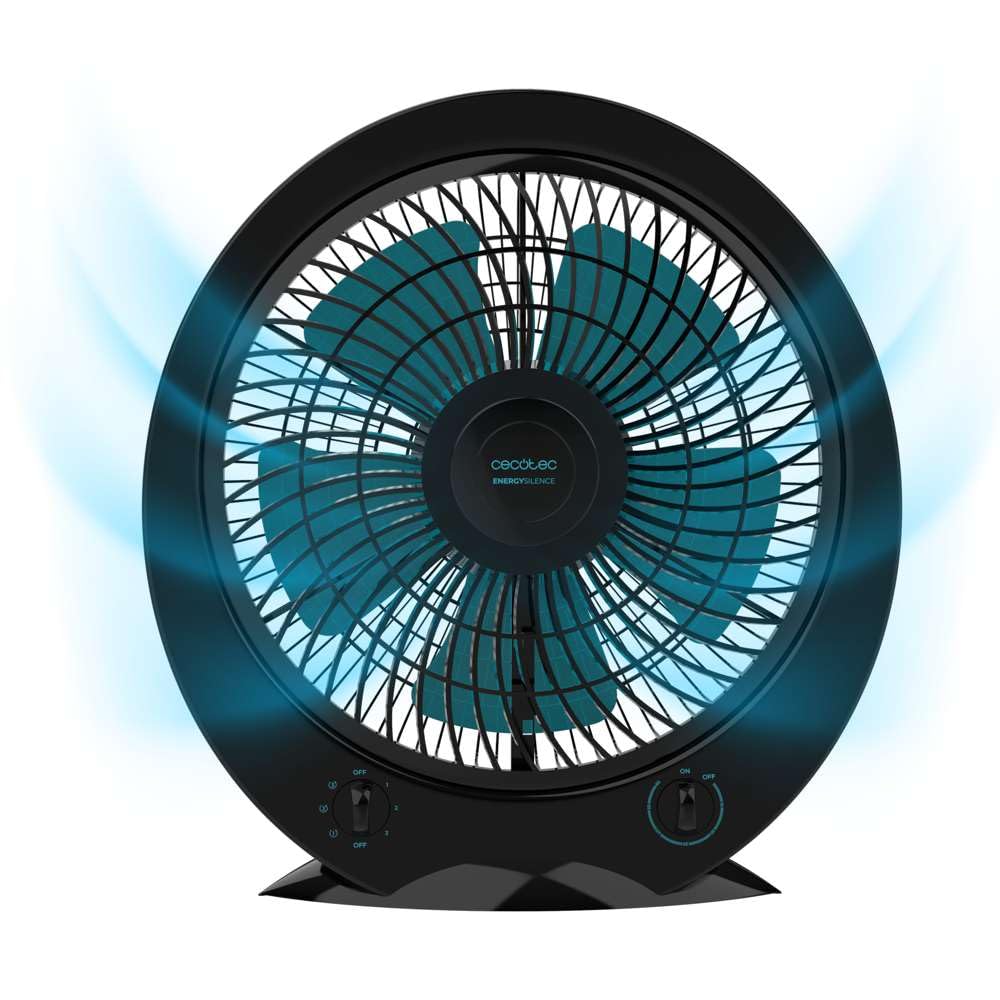 پنکه زمینی Cecotec مدل EnergySilence 4500، مشکی، ۴۵ وات، قطر ۱۲ اینچ، ۳ سرعته، تایمر، چند جهته، کارکرد آسان، حداکثر ایمنی، مشکی