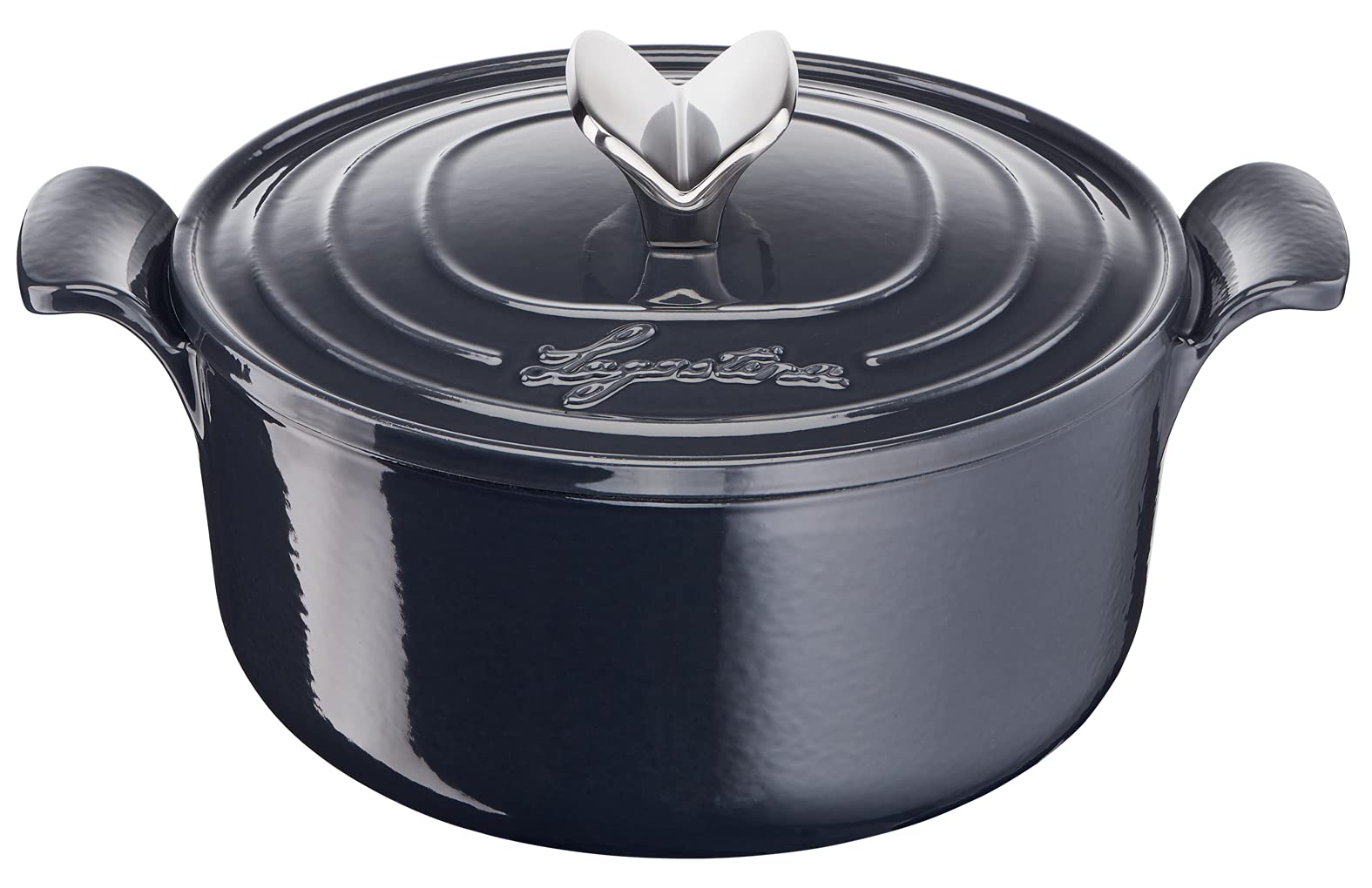 قابلمه چدنی لعابی لاگوستینا ترادیزیونه برای پخت طولانی، قطر 22 سانتی‌متر، قابلمه برای پخت القایی، گازی و فر تا 220 درجه سانتیگراد، قابلمه برای آب‌پز کردن و پخت آرام با درب میعان