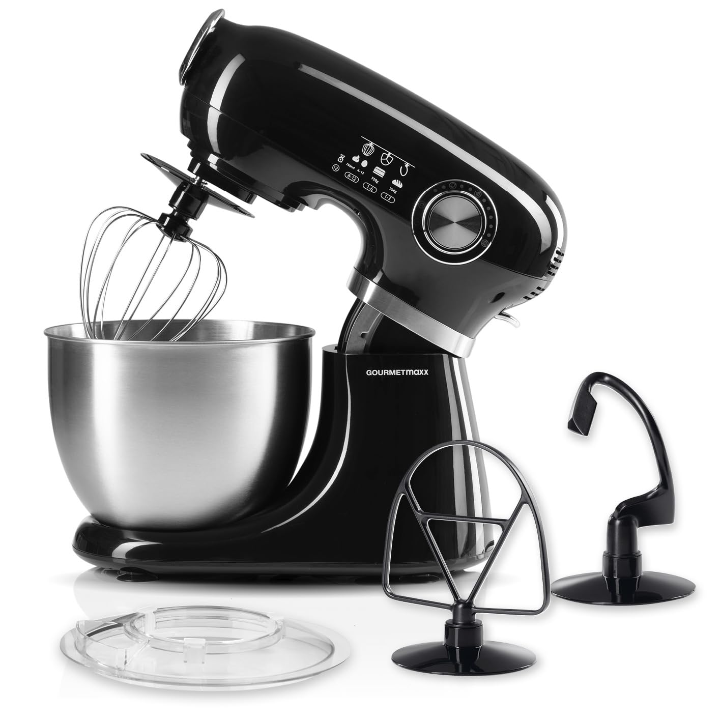 غذا ساز گورمت‌ مکس آلمان GOURMETmaxx چند منظوره شامل کاسه مخلوط کن و لوازم جانبی مخلوط کن خمیرزن برقی