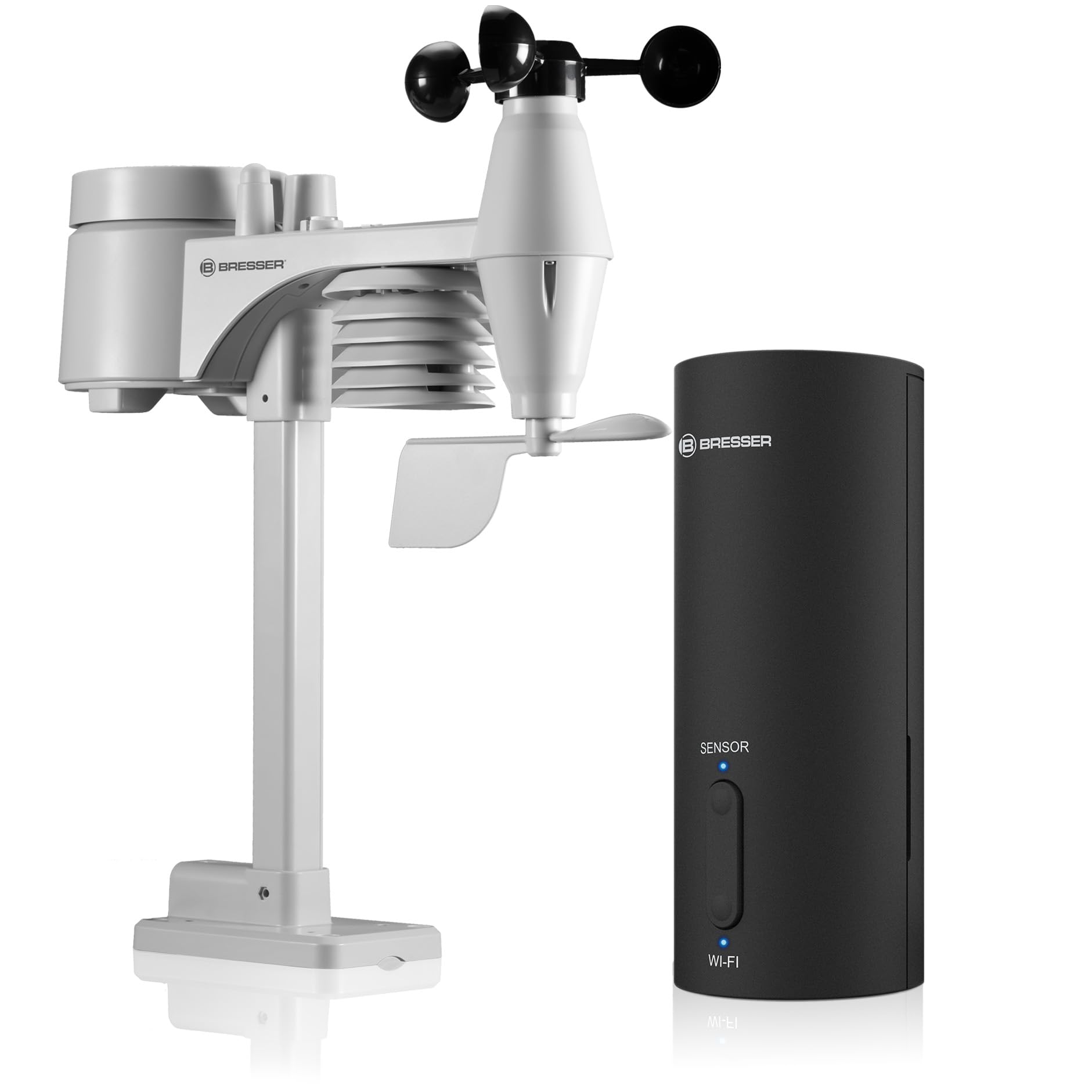 ایستگاه هواشناسی Bresser El Niño Wi-Fi Gateway، سنسور حرفه ای 7 در 1، ایستگاه هواشناسی دما و رطوبت در فضای باز شامل سنسور