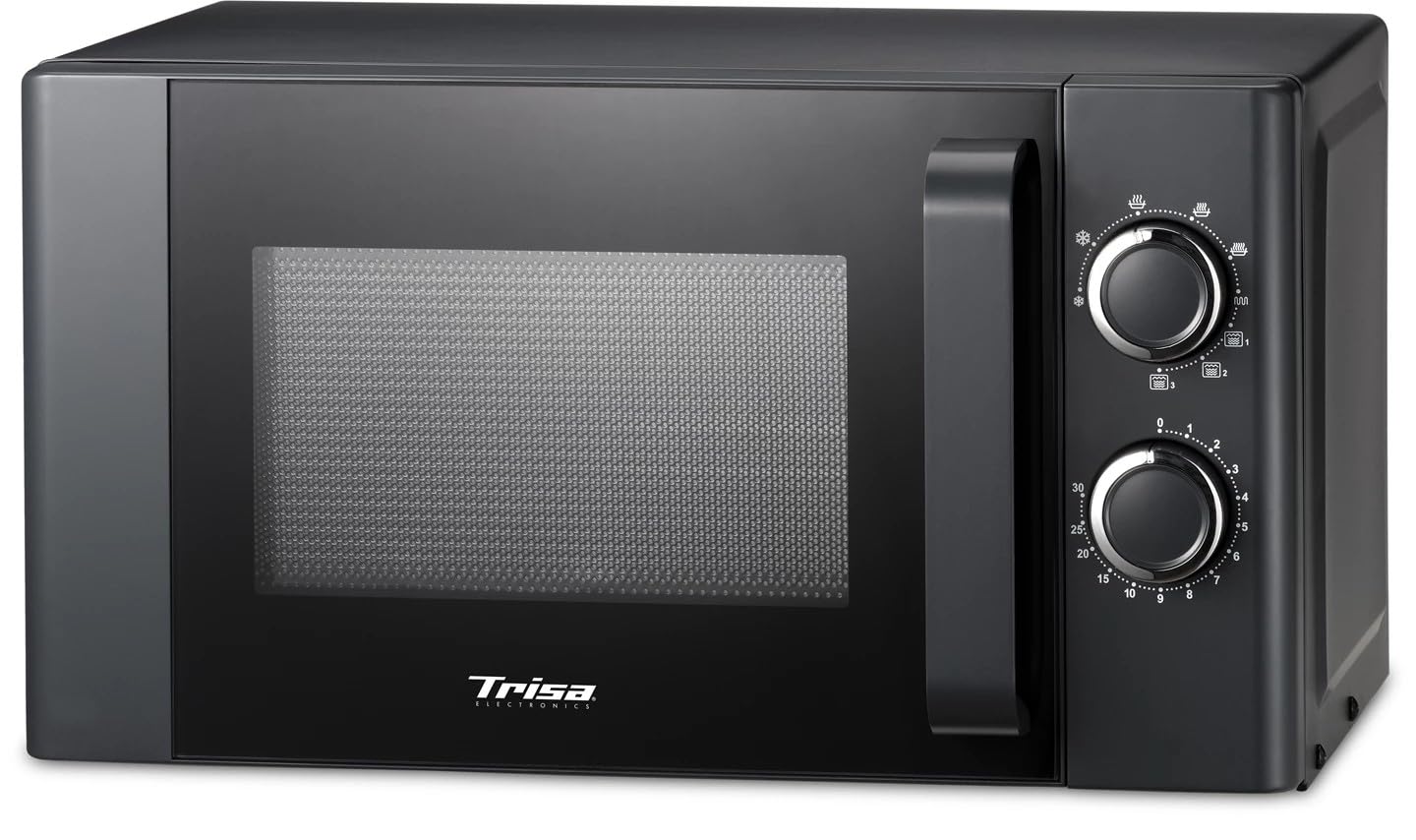 مایکروویو تریزا سوئیس ۲۰ لیتری با قابلیت گریل، ۹ سطح قدرت، تایمر ۳۰ دقیقه‌ای و سینی گردان شیشه‌ای قابل جدا شدن، طراحی مدرن