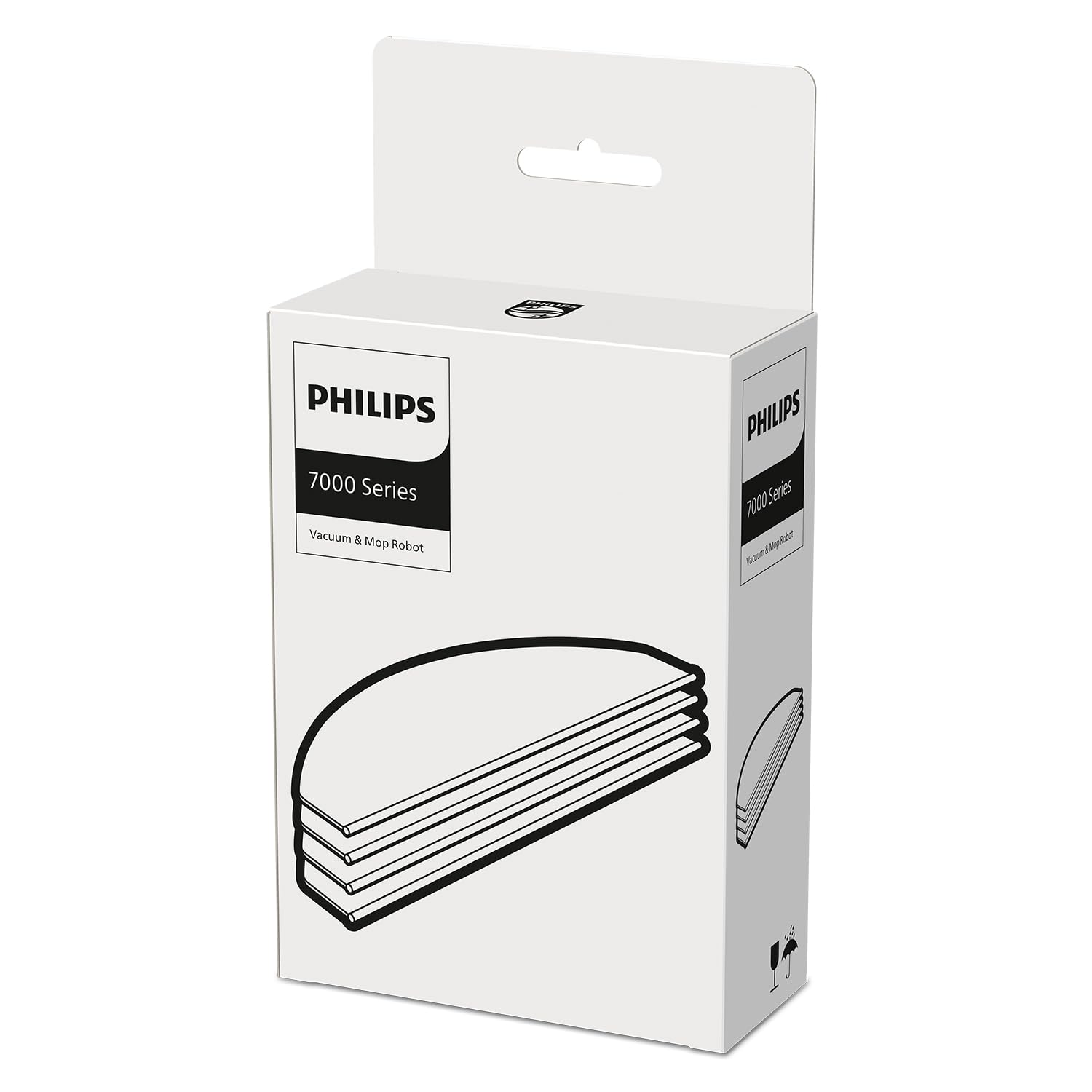 پد تی جارو رباتیک فیلیپس PHILIPS 7000 پد اورجینال. 4 پارچه میکروفیبر قابل شستشو و قابل استفاده مجدد. سازگار با: XU7100/01، XU7100/02، XU7000/01، XU7000/02. (XV1470/00)