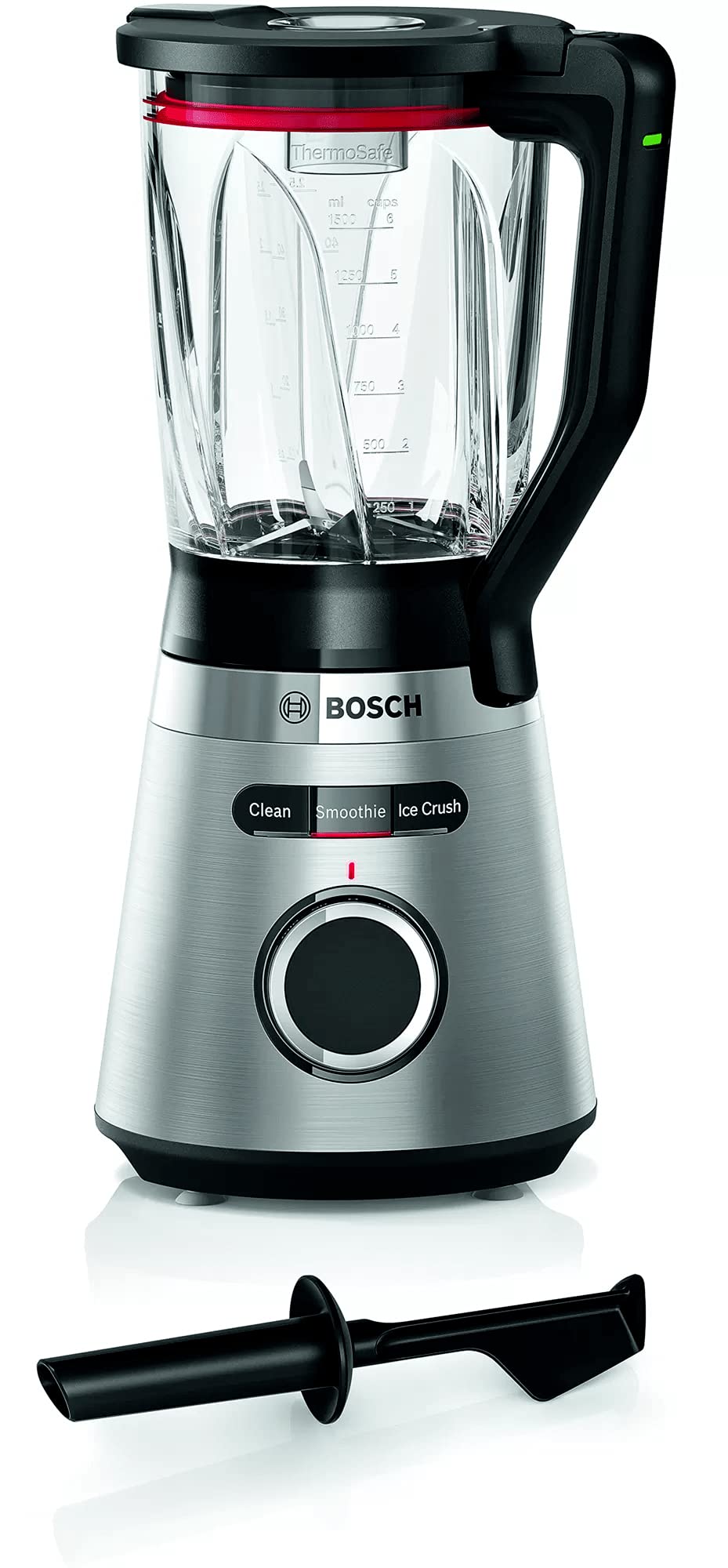 مخلوط کن بوش آلمان Bosch VitaPower Series 4 MMB6382M، تیغه های فولادی ضد زنگ ساخت آلمان، ظرف شیشه ای 1.5 لیتری ،   30000 دور در دقیقه، 1200 W
