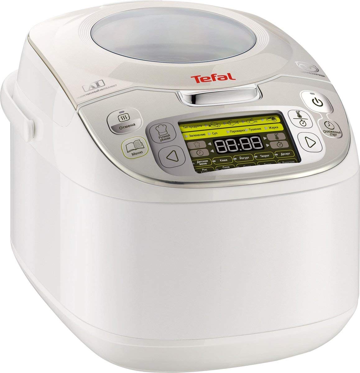 مولتی کوکر تفال فرانسه Tefal RK8121 برنامه 45 پخت خودکار | عملکرد گرم نگه داشتن | ظرفیت بزرگ 5 لیتر |  صفحه نمایش ال سی. پلوپز