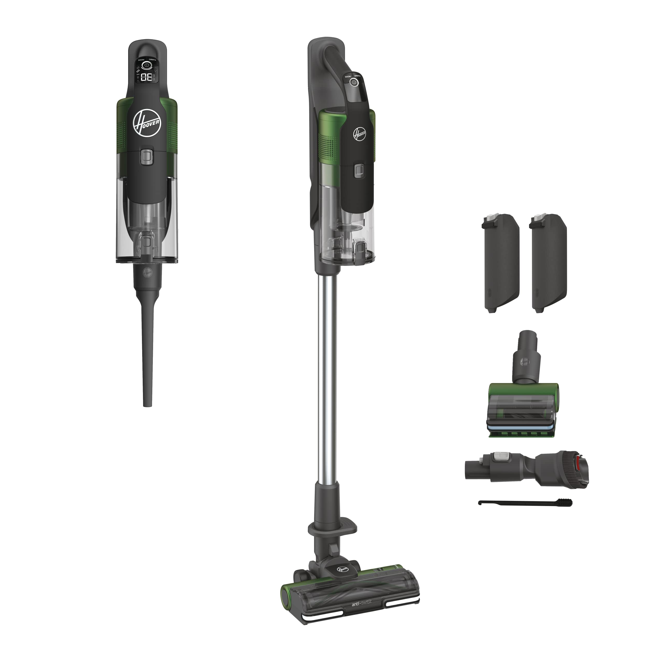 جارو شارژی هوور آمریکا برای موهای حیوانات خانگی HF9 PET I تا 240 متر مربع یا 60 دقیقه با 2 باتری I جارو شارژی و بدون کیسه قدرتمند I جارو شارژی با نازل حیوانات خانگی و نازل ضد پیچش با نور LED