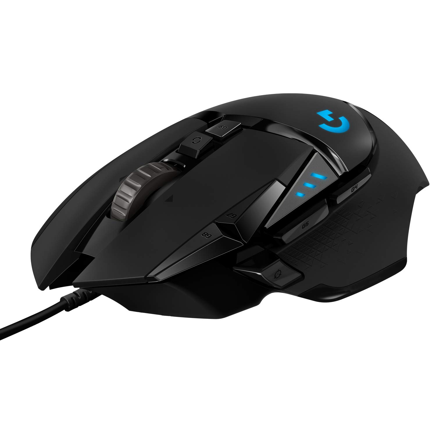 ماوس گیمینگ با کارایی بالا Logitech G502 HERO با سنسور نوری HERO 25K DPI، نورپردازی RGB، تنظیم وزن، 11 دکمه قابل برنامه ریزی، پروفایل های بازی قابل تنظیم