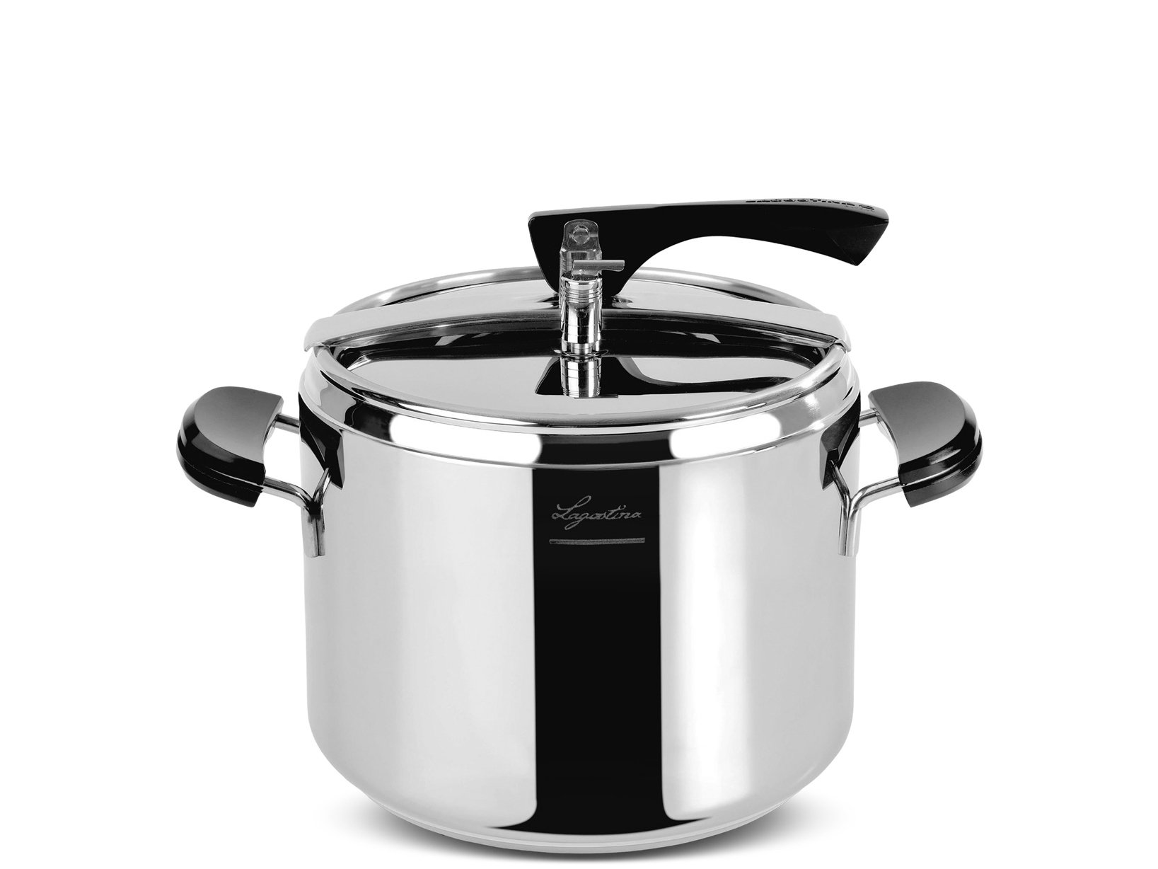 زودپز کلاسیک لاگوستینا با سبد و ظرف سازگار با محیط زیست، قطر 26 سانتی‌متر، 9 لیتر، جنس استیل و مشکی