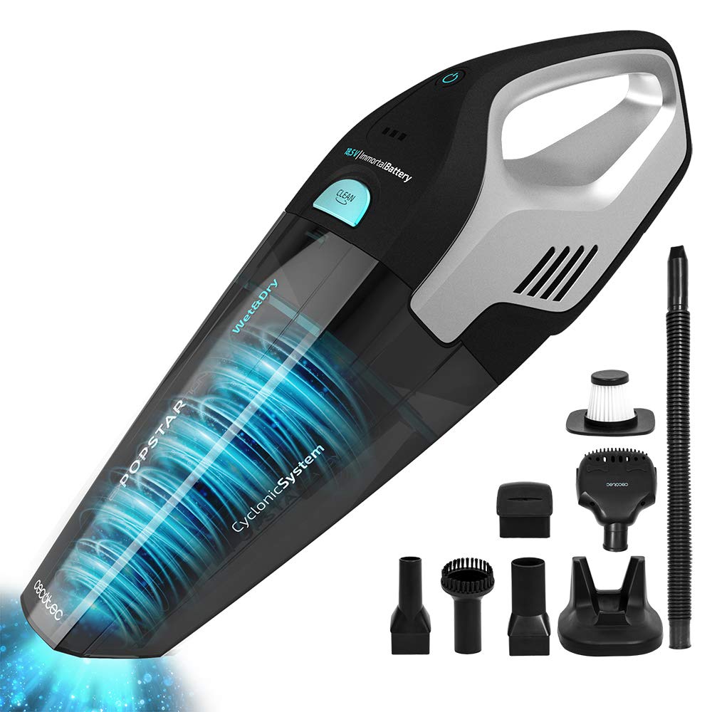 جارو شارژی دستی سکوتک اسپانیا Celovec مدل Conga Popstar Micro-Animal Hand، 18.5 ولت، بدون کیسه، سیستم خشک و مرطوب، 500 میلی لیتر، قدرت مکش 7.5 کیلو پاسکال، فیلتر با کارایی بالا، BestFriend Care.