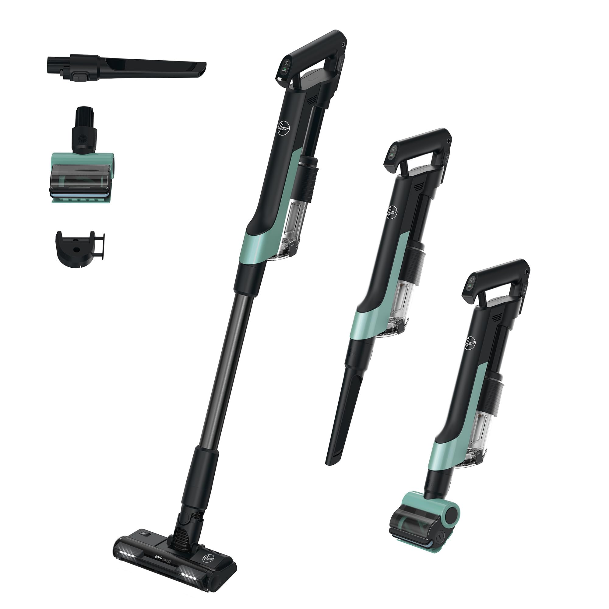 جارو شارژی هوور آمریکا فوق سبک Hoover HF2 برای موهای حیوانات خانگی، با عملکرد فشرده سازی برای 3 برابر ظرفیت گرد و غبار بیشتر، ضد پیچش برای جلوگیری از گره خوردن، چراغ های LED، 40 دقیقه زمان اجرا [HF201P]