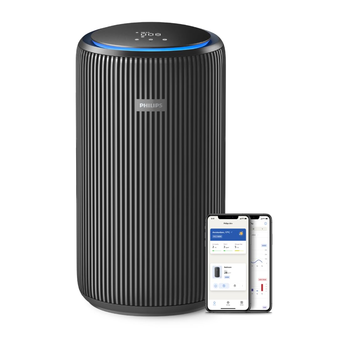 دستگاه تصفیه هوا فیلیپس سری Philips AC4221/11 4200، HEPA NanoProtect + فیلتر کربن فعال دوگانه، CADR 600 m³/h برای 156 متر مربع