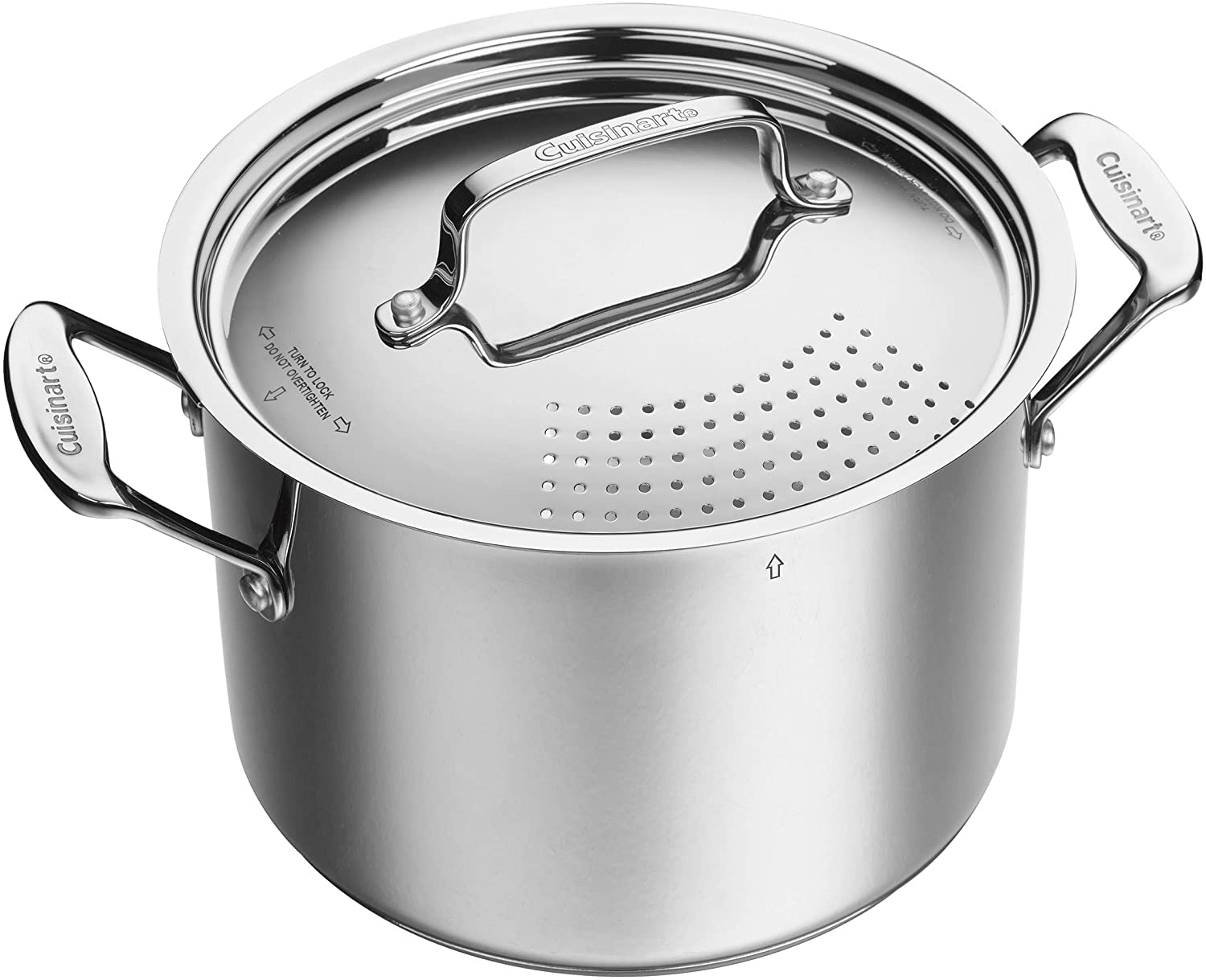 قابلمه پاستا Cuisinart 766S-22 استیل ضد زنگ با درب صافی، 6 لیتر