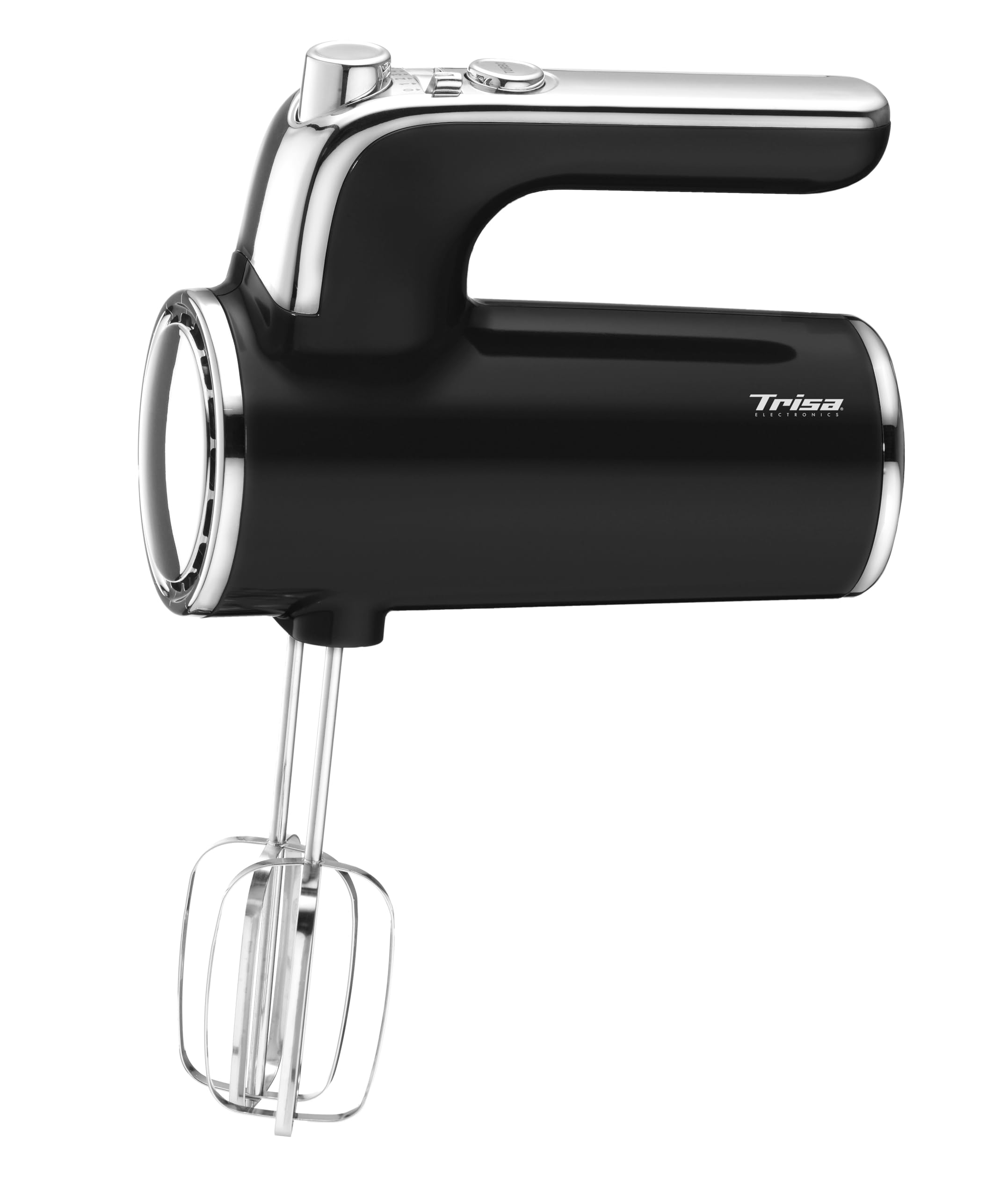 همزن دستی تریزا سوئیس - 6 سرعته با توربو، شروع آهسته، طراحی کروم، همزن و قلاب خمیر از جنس استیل ضد زنگ، 400 وات، مشکی