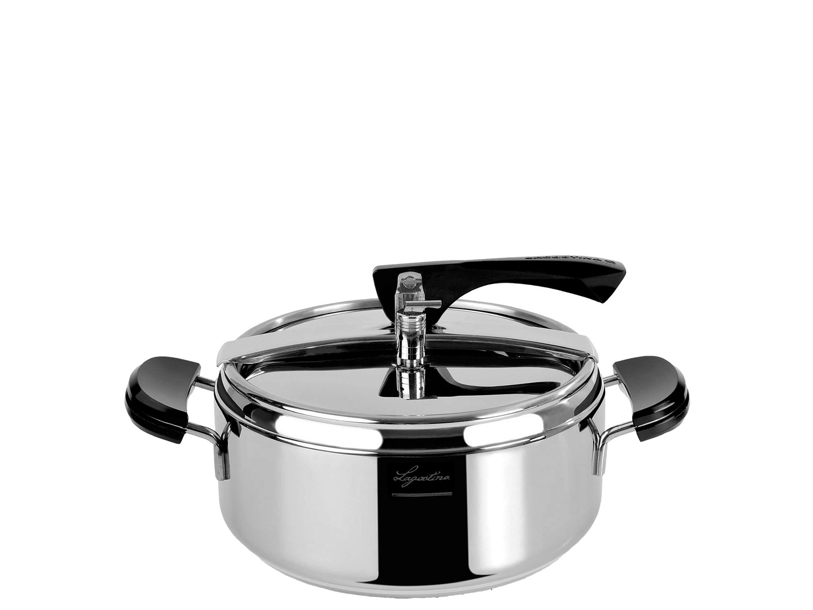 زودپز کلاسیک لاگوستینا با سبد و محفظه مدرن اکودوز، قطر 22 سانتی‌متر، 3.5 لیتر، جنس استیل و مشکی