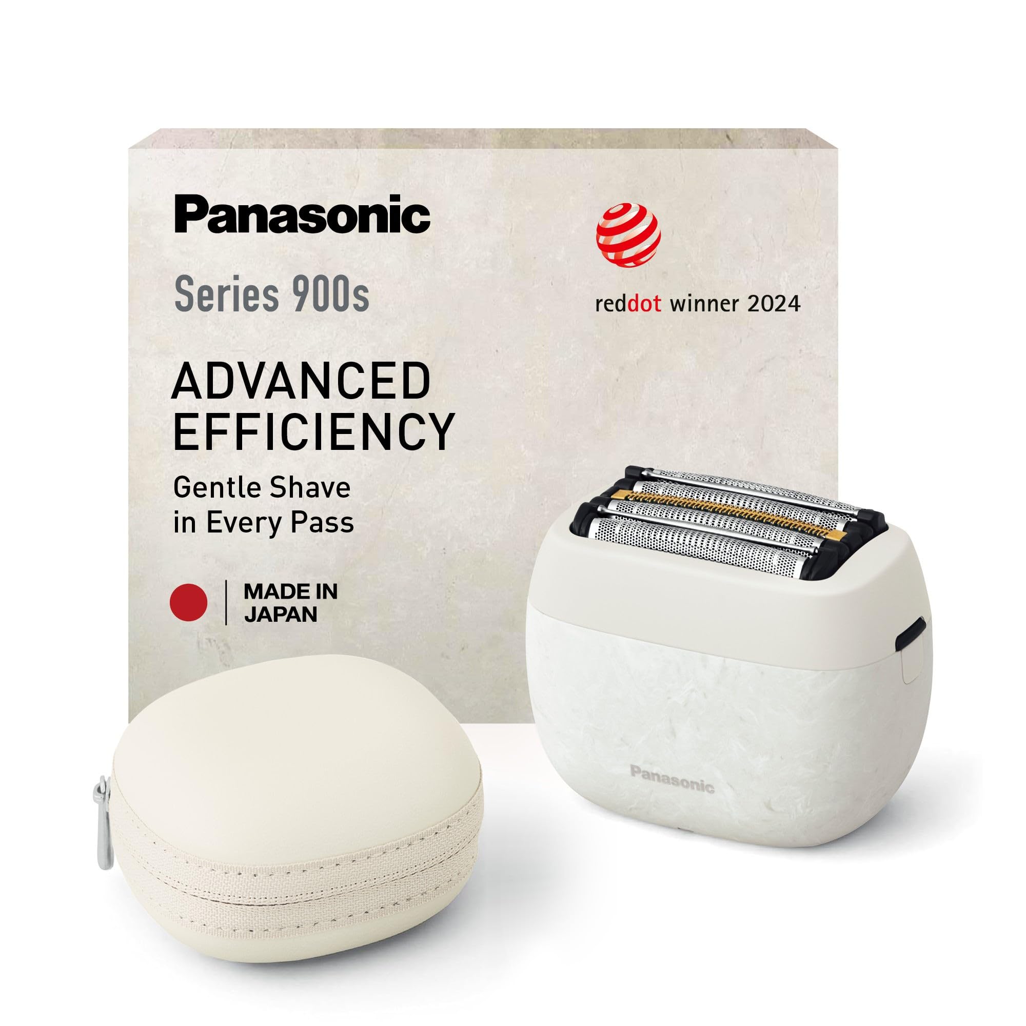 ریش‌ تراش پاناسونیک ژاپن Panasonic ES-PV6B-W803 سری ۹۰۰s مناسب برای اصلاح صورت خشک و مرطوب با ۵ تیغه برای آقایان حسگر ریش حساس USB-C