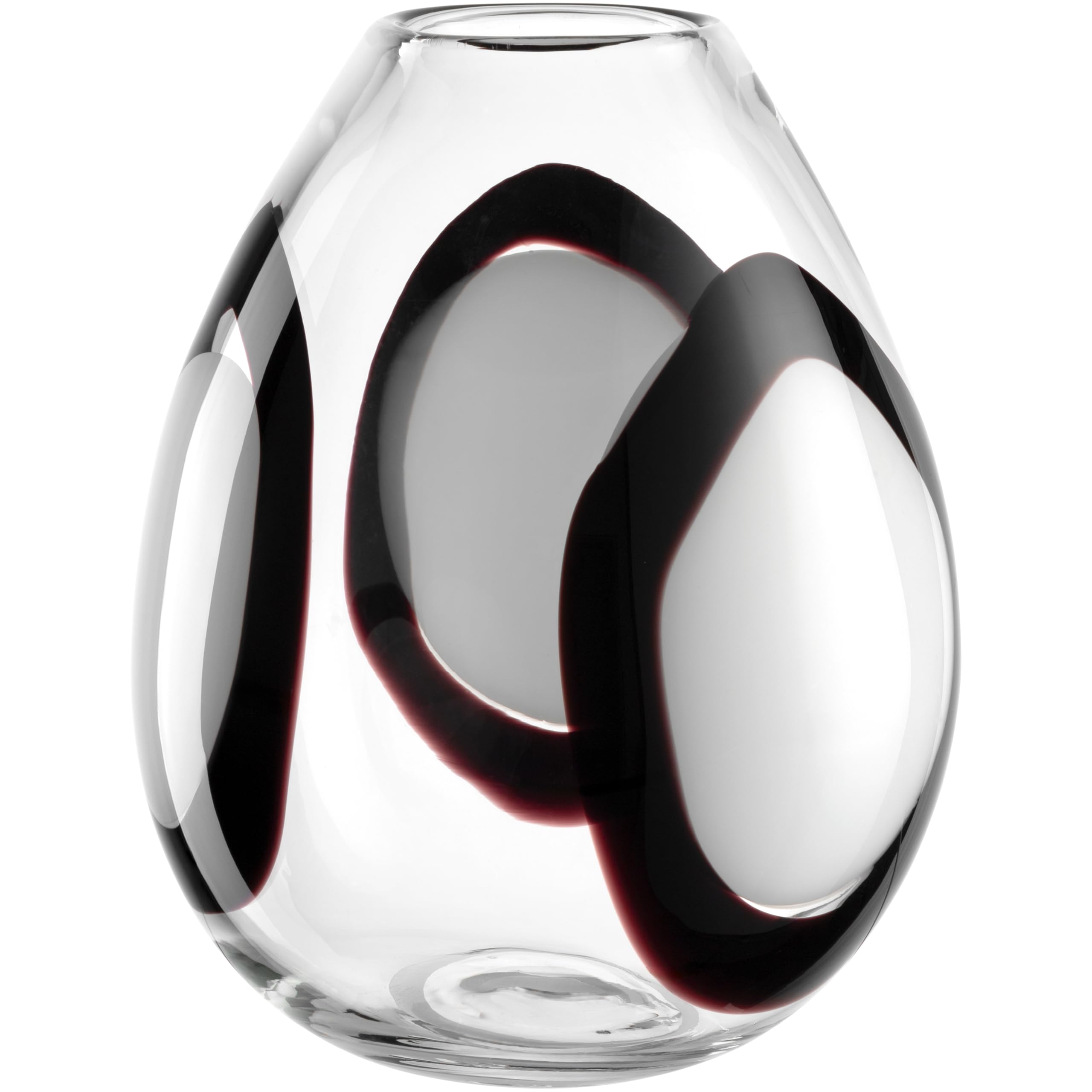 گلدان LEONARDO HOME OCCHI Bianchi، یک تکه، گلدان طرح‌دار به رنگ مشکی و سفید، ۸ سانتی‌متر، اکسسوری خانگی برای دکوراسیون مدرن میز، شیک برای گل‌ها، ارتفاع ۲۵.۲ سانتی‌متر، گلدان چند رنگ ۰۵۵۲۹۵، مشکی/سفید، ۲۵.۲ سانتی‌متر