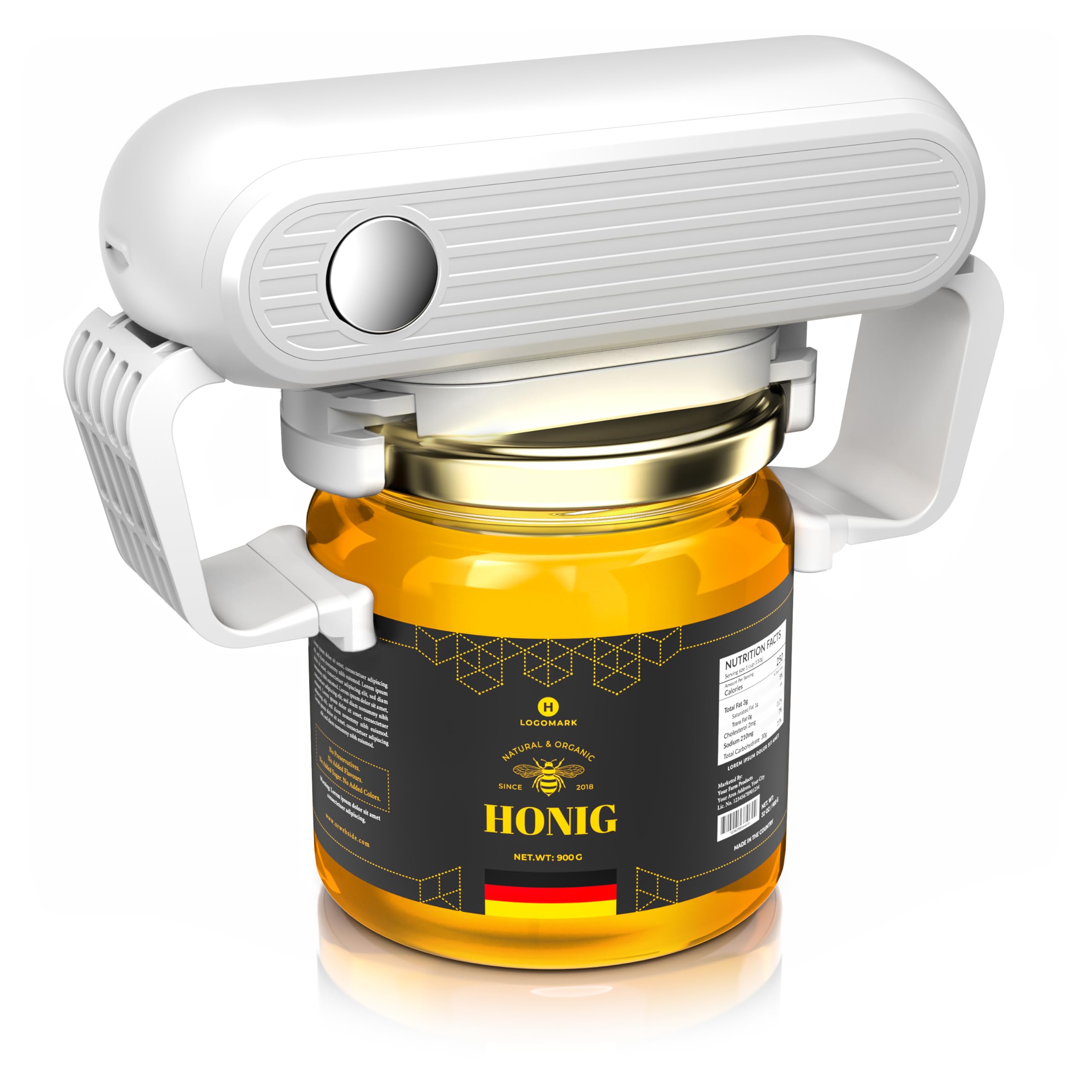 درب بازکن اتوماتیک شیشه آرندو آلمان Arendo Automatischer 2025 درب بازکن پیچی بدون دخالت دست رنگ سفید