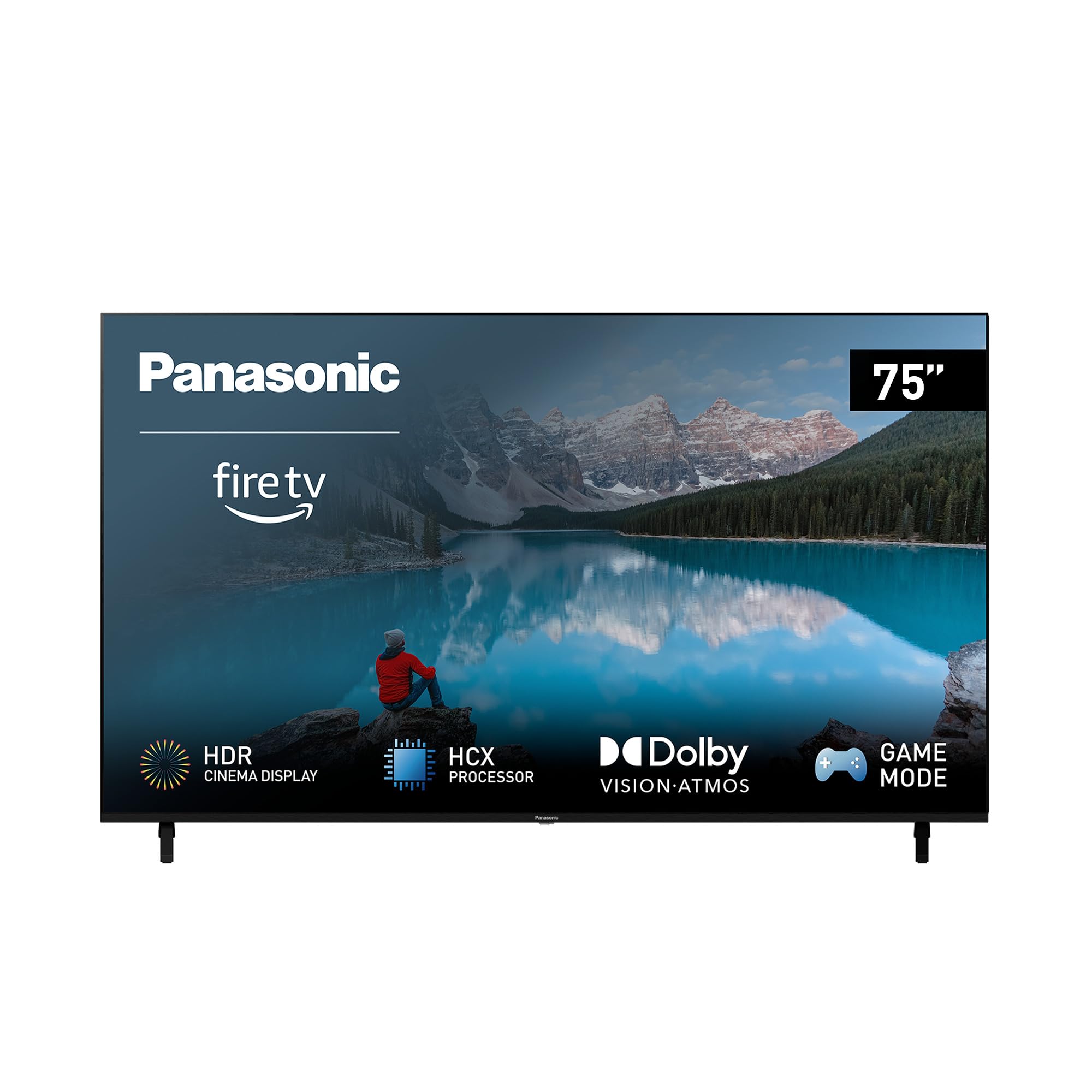 تلویزیون هوشمند ۷۵ اینچی پاناسونیک TX-75MXW834 با کیفیت ۴K Ultra HD و فناوری LED، سایز ۲۰۲۳، پشتیبانی از HDR، دالبی اتموس و دالبی ویژن، فایر تی‌وی، پرایم ویدیو، الکسا، نتفلیکس، پایه ۲ اینچی، ریموت کنترل، رنگ مشکی، سایز ۷۵ اینچ