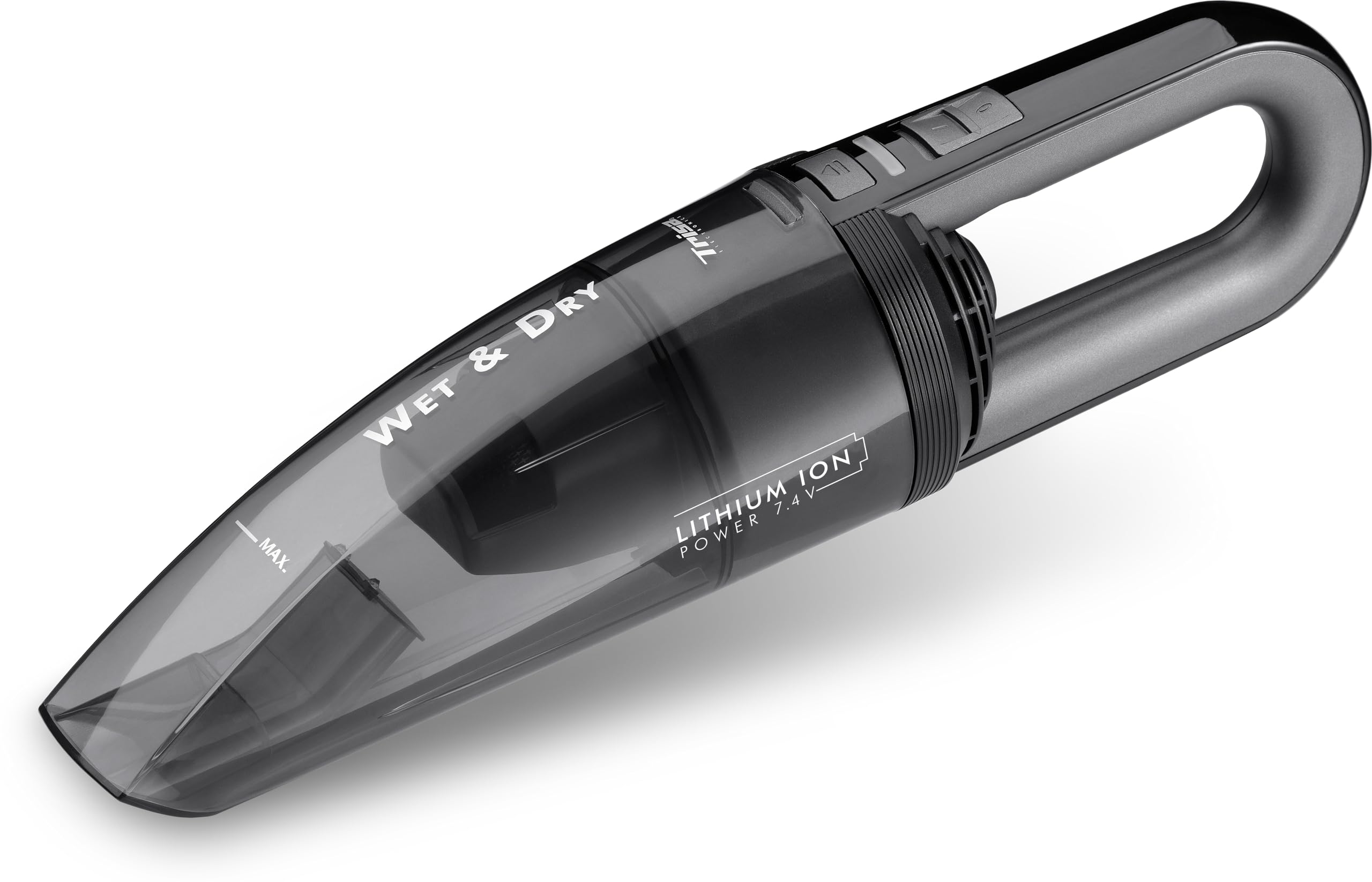 جارو شارژی دستی بی‌سیم تریزا سوئیس مدل Quick Clean Classic T8542 با ولتاژ ۷.۴ ولت و رنگ مشکی