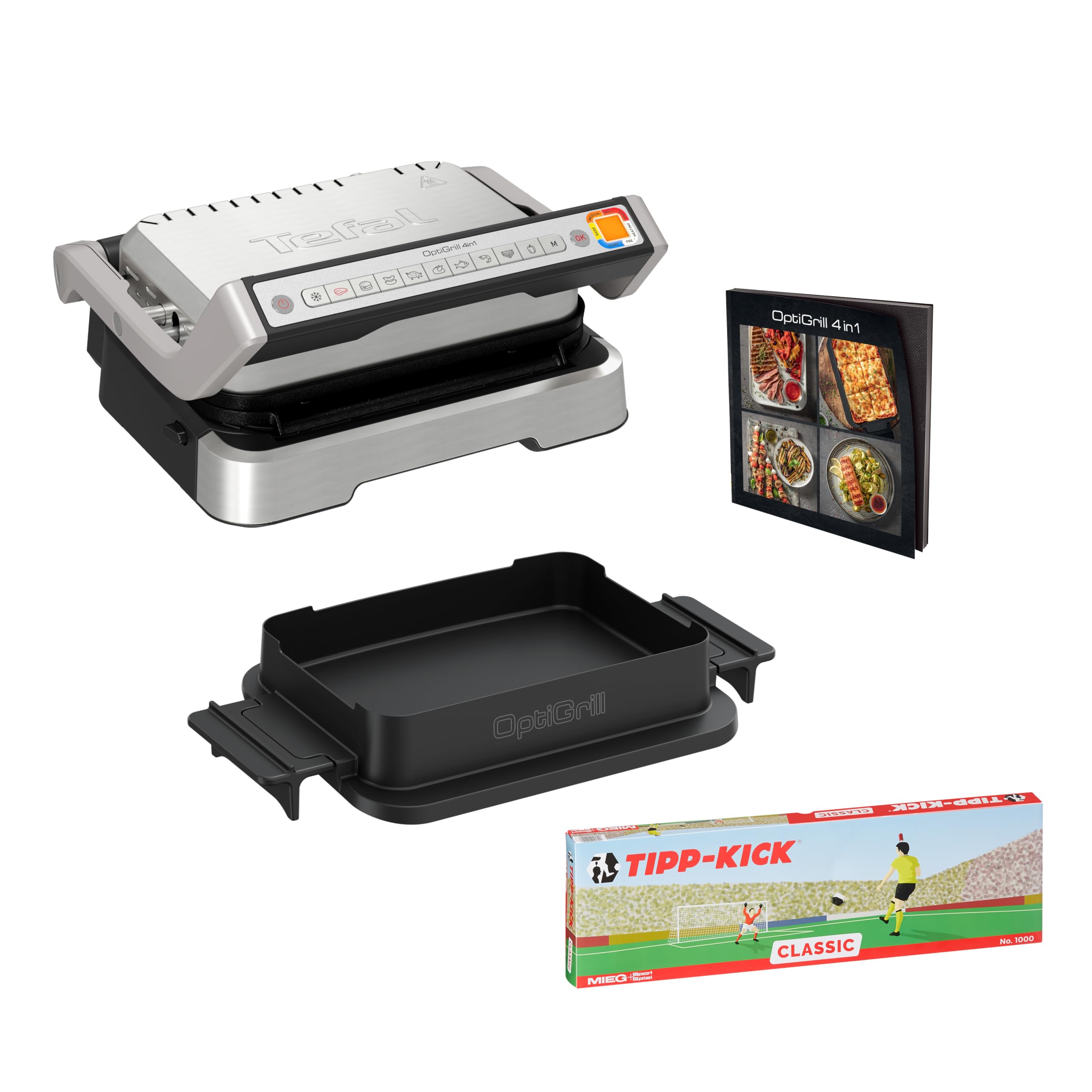 گریل باربیکیو کباب پز تفال فرانسه Tefal GC774D.TK OptiGrill ، کباب پز/فر/غذای کامل، 9 برنامه خودکار GC774D.TK