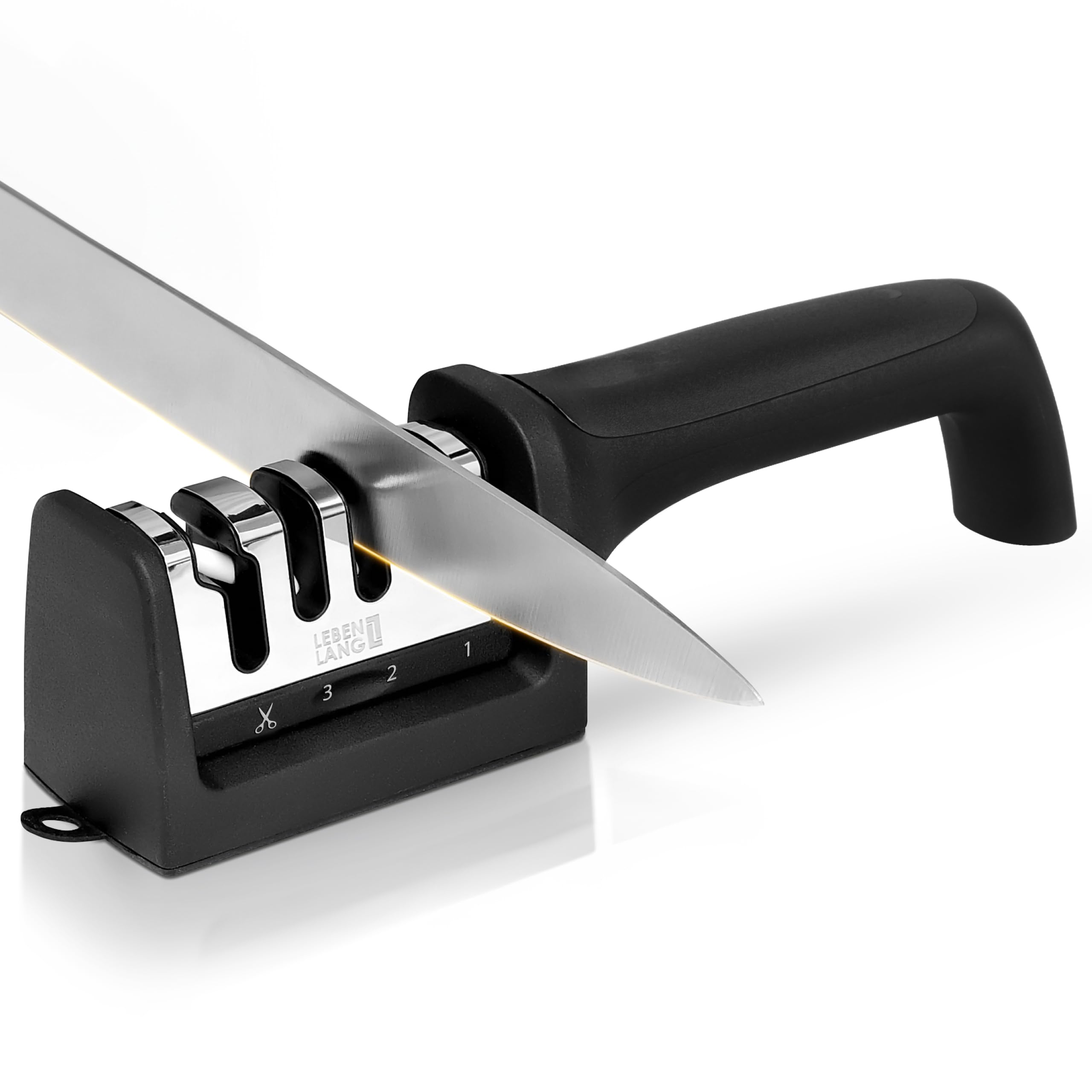 چاقو تیزکن 4 مرحله ای لبن لانگ آلمان - فشرده برای آسیاب درشت و ریز | تیز کردن قیچی و چاقو | دستگاه چاقو آسیاب، چاقو تیزکن، چاقو تیزکن حرفه ای، چاقوهای ضخیم و نازک