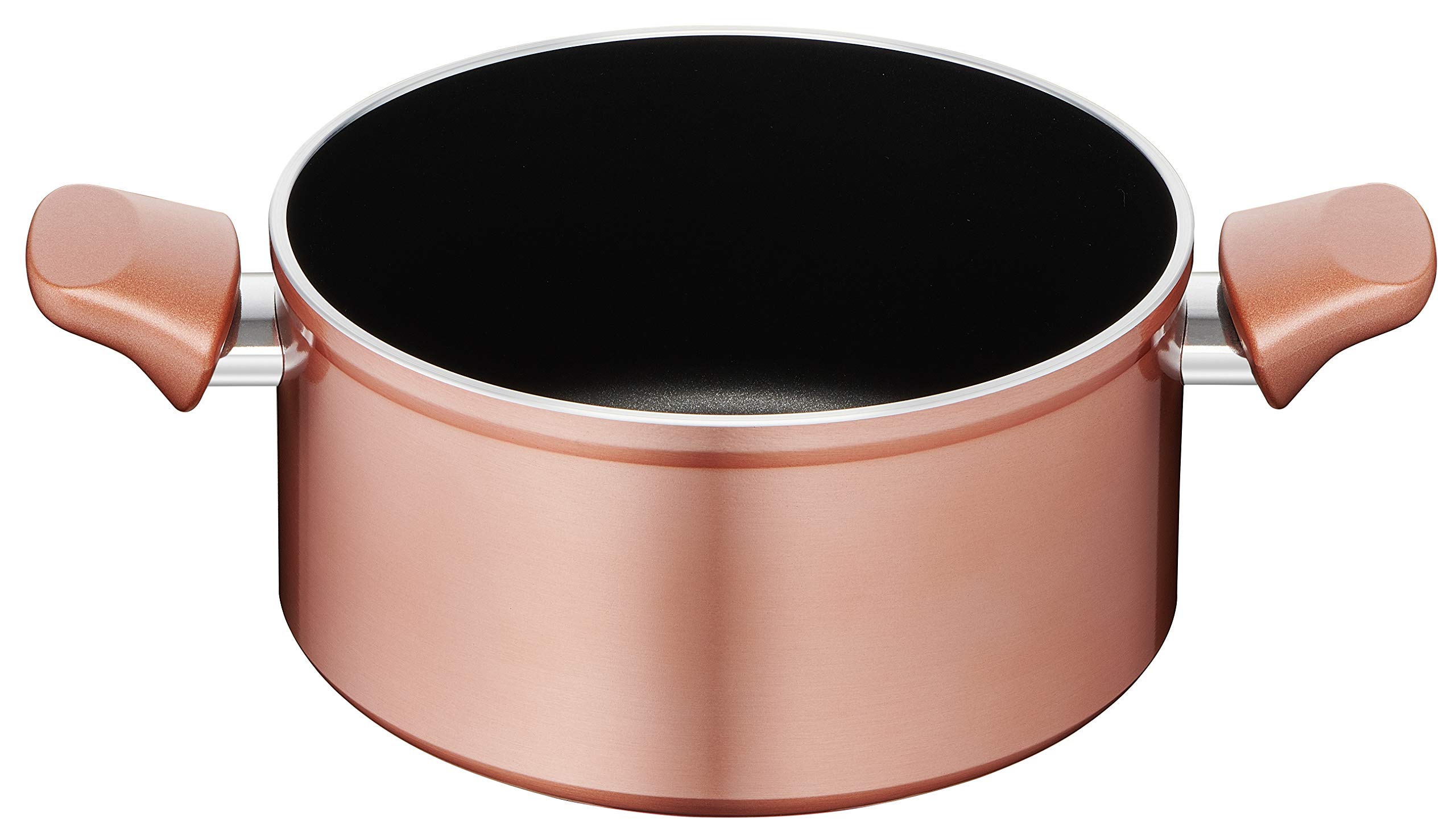 قابلمه آلومینیومی نچسب لاگوستینا راماتا، قطر 20 سانتی‌متر با روکش مسی. اجاق گاز و فر با ترموسیگنال، روکش تیتانیوم Easy، دو دسته باکالیت. قهوه‌ای 20 سانتی‌متری.