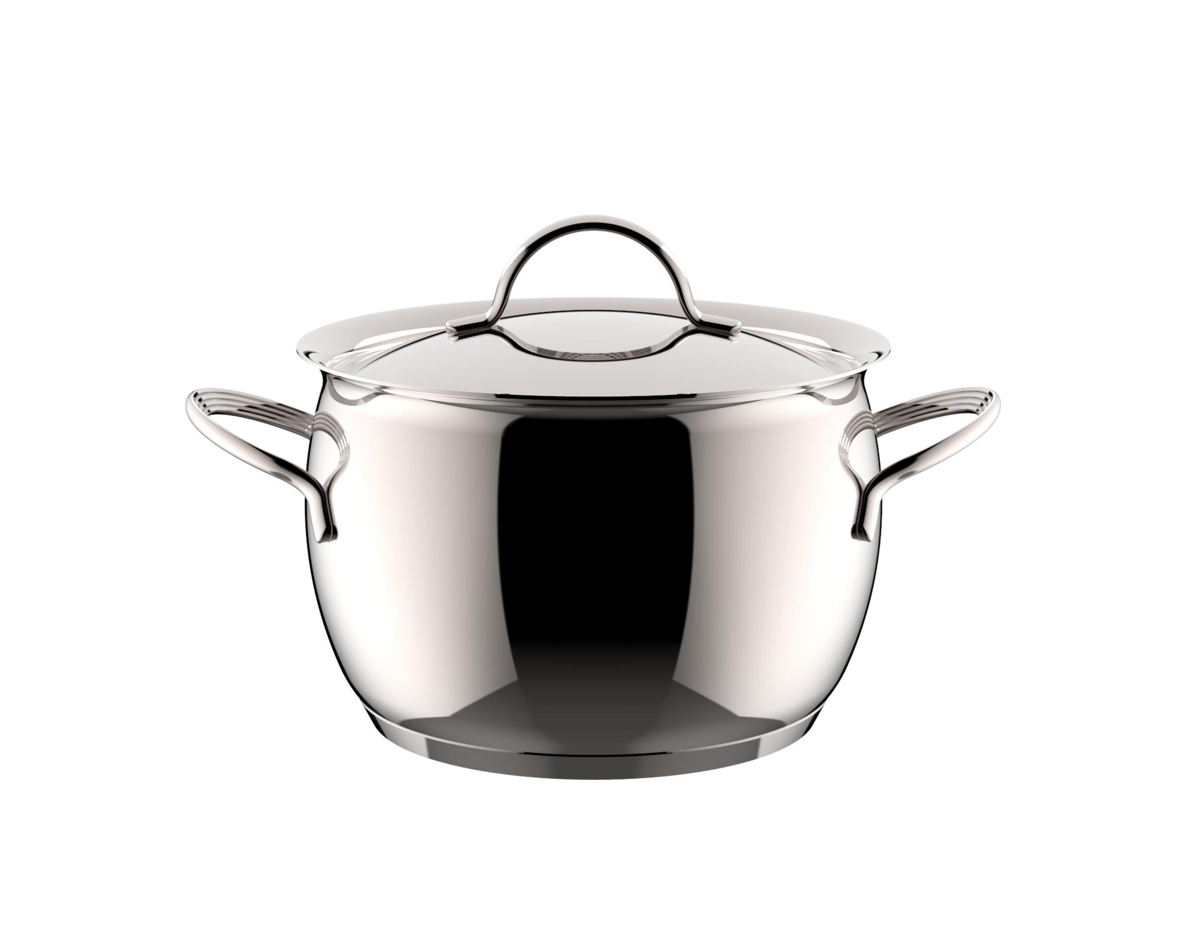 قابلمه درب‌دار آرمونیا مدل لاگوستینا 012898020522، مناسب برای انواع اجاق گاز، از جمله القایی، استیل ضد زنگ، ضد زنگ، 22 سانتی‌متر، 2 عدد