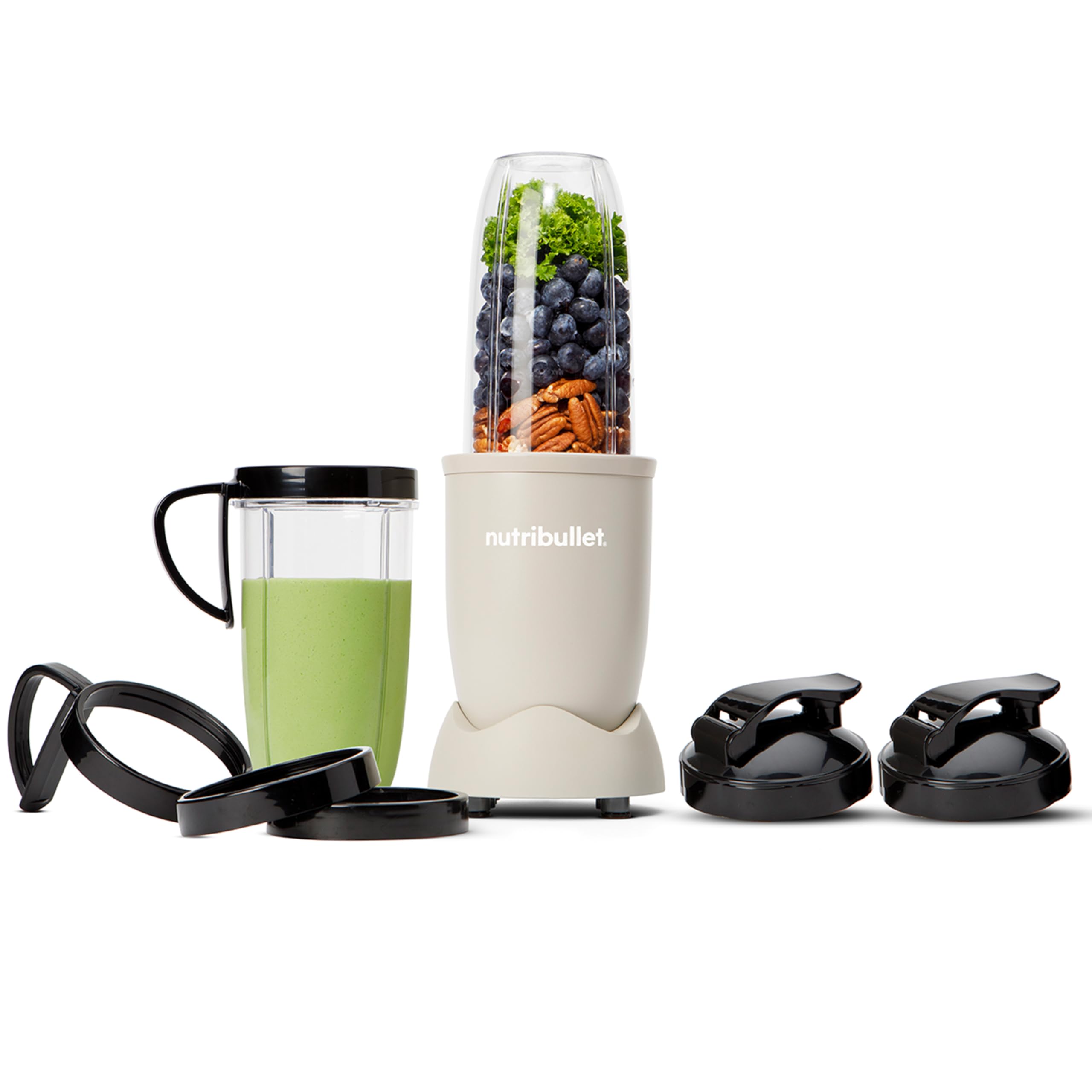 اسموتی‌ ساز نوتری‌ بولت آمریکا Nutribullet Pro 900، مخلوط کن برقی، خردکن، مخلوط کن اسموتی، مخلوط کن چند منظوره، قدرت 900 وات، فنجان های 900 میلی لیتری و 710 میلی لیتری، شنی مات، بسته بندی شنی مات NB910MASN با لوازم جانبی