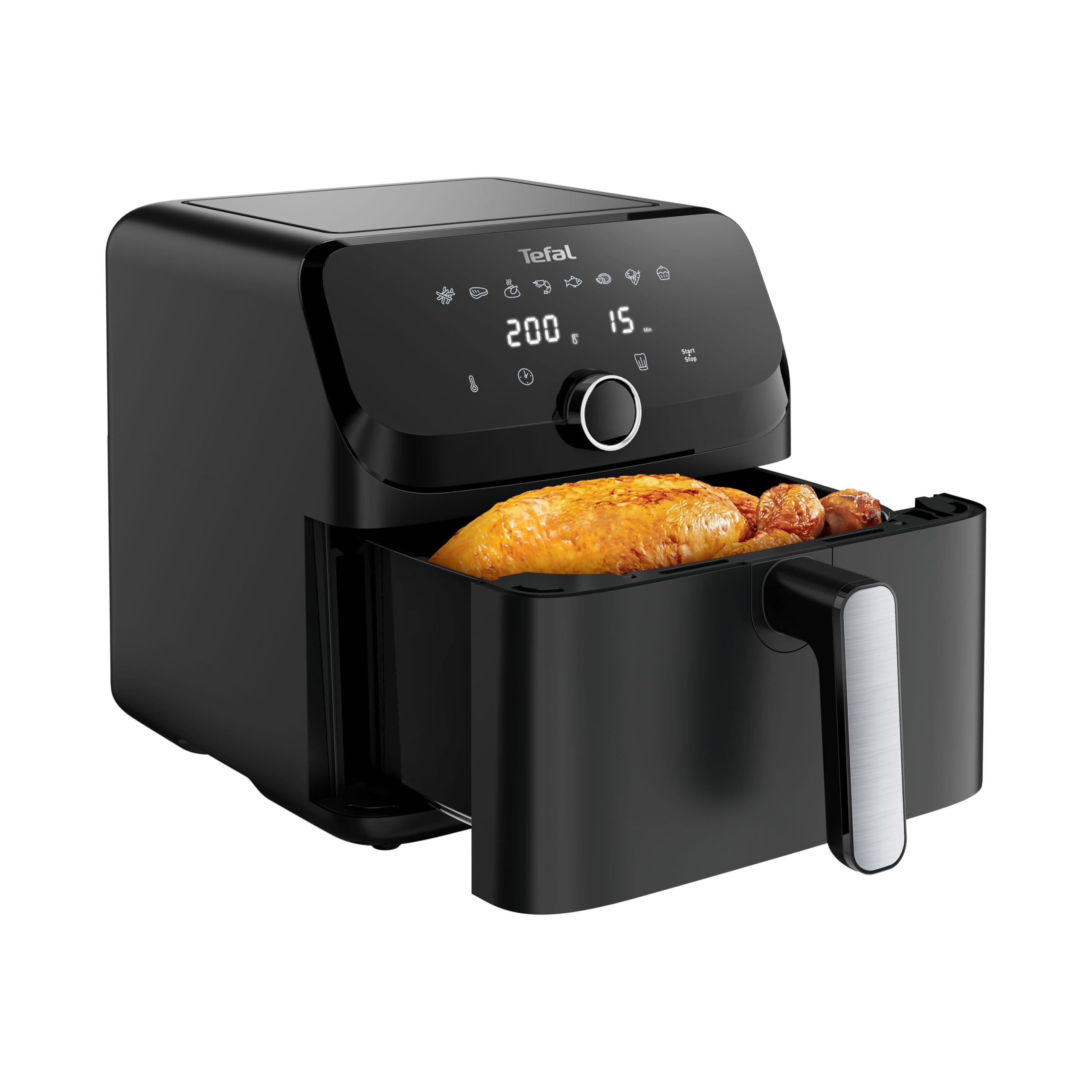 سرخ کن ایزی فرای مگا تفال فرانسه Tefal EY8558E0 ، ظرفیت 7.5 لیتر، تا 8 نفر، 99 درصد چربی کمتر، 8 تنظیم پخت خودکار