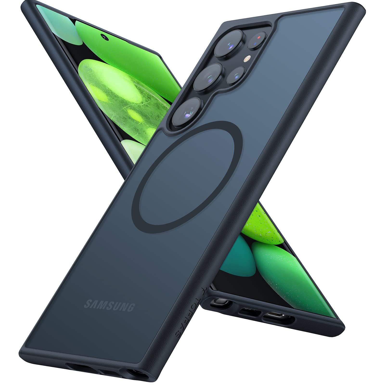 قاب محافظ TORRAS Guardian-Mag برای سامسونگ گلکسی S23 اولترا 5G (قدرت مغناطیسی فوق‌العاده و محافظت نظامی) بسیار مقاوم در برابر ضربه برای سامسونگ S23 اولترا، مشکی مات، مشکی، سامسونگ گلکسی S23 اولترا