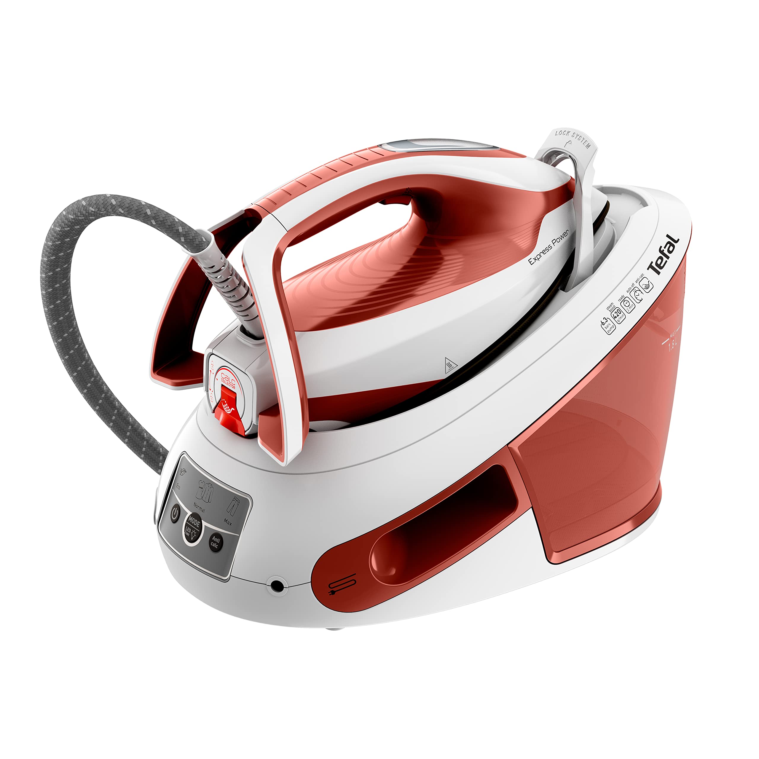 اتو بخار مخزن دار تفال  فرانسه Tefal SV8110 Express جمع آوری رسوب آهک فناوری دمای هوشمند 420 گرم در دقیقه انفجار بخار