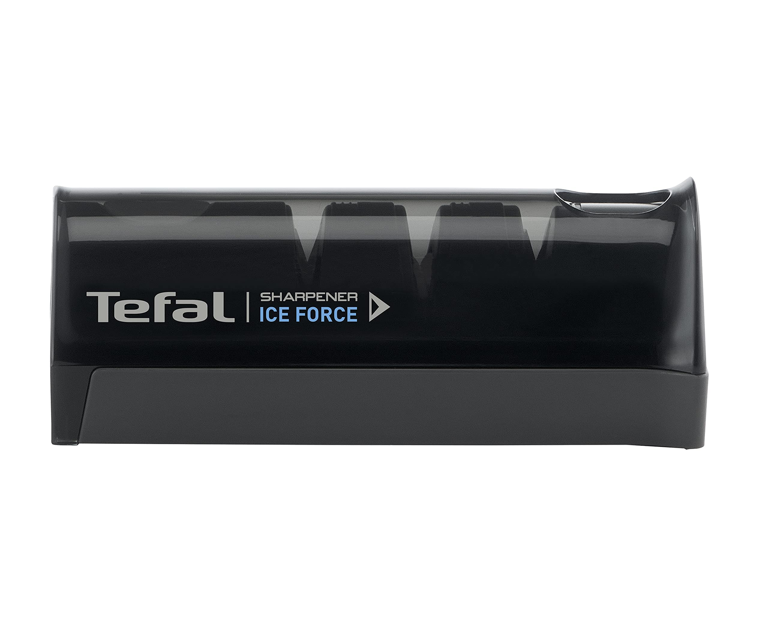 چاقو تیز کن تفال K26505 Ice Force | فرآیند سنگ زنی 3 مرحله ای | تیز کردن + تعمیر | خوب برای چاقوهای فولادی ضد زنگ | ذخیره سازی صرفه جویی در فضا | چرخ سنگ زنی سرامیک ژاپنی | مشکی