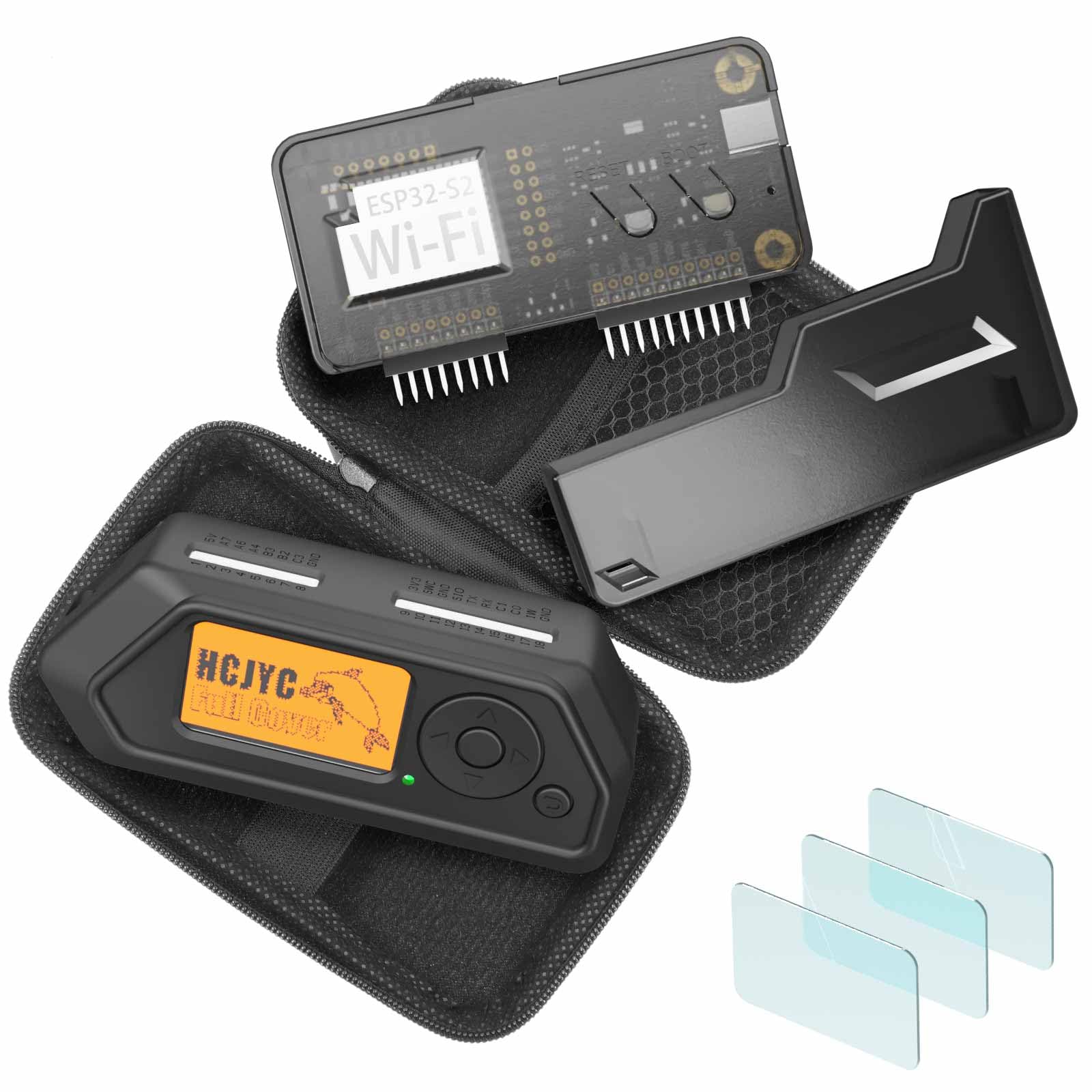 مجموعه کیف محافظ 4 کاره برای دستگاه Flipper Zero و برد توسعه وای فای V1 ESP32-S2، لوازم جانبی برای برد توسعه وای فای Flipper Zero - مشکی