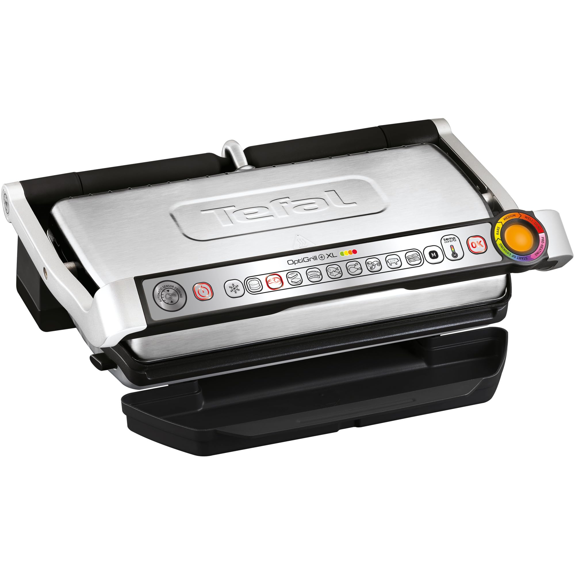 گریل باربیکیو کباب پز تفال فرانسه Tefal OptiGrill+ XL GC724D12 | گریل کنتاکت با تنظیم اتوماتیک دما | 9 برنامه خودکار