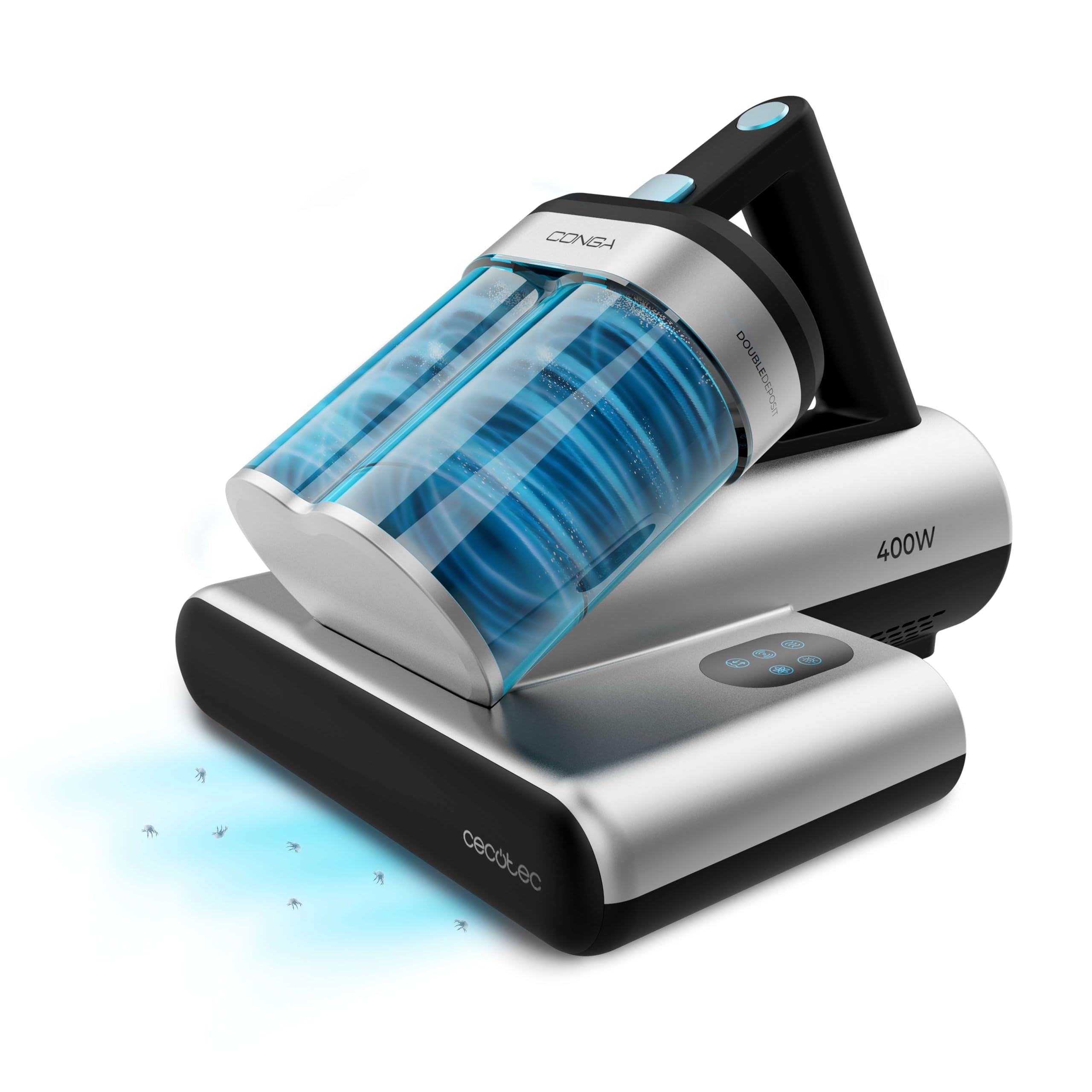 جاروبرقی Cecotec Upholstery Cleaner Conga Rockstar 4000 Conga, ForceSonic 400W, 13 kPa, UV-C, Heat Teach, Brush Power Brush Power Brush, XXL Cable 5m, Double Container, Aromatherapy