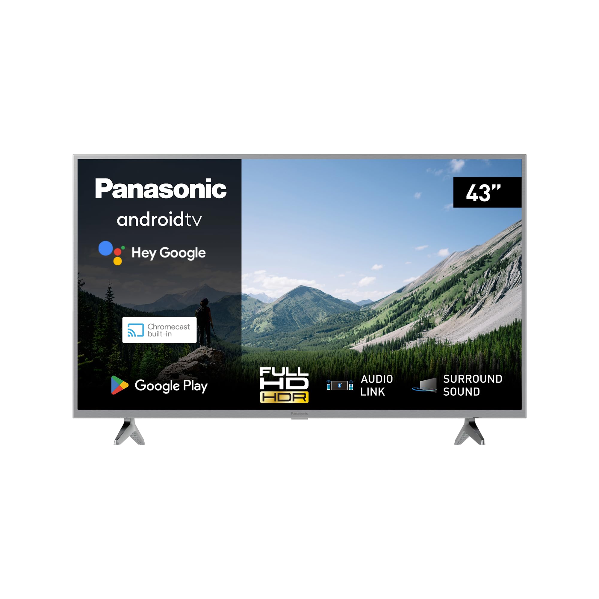 تلویزیون هوشمند ۴۳ اینچ فول اچ‌دی ال‌ای‌دی پاناسونیک مدل TX-43MSW504S سایز ۴۳ اینچ، ساخت شرکت Zoll، مدل ۲۰۲۳، دارای سیستم عامل اندروید، صدای فراگیر، دستیار گوگل، کروم‌کست، پنل شفاف، موتور رنگ اچ‌دی، تلویزیون ۴۳ اینچ زول مدل Silber Silber