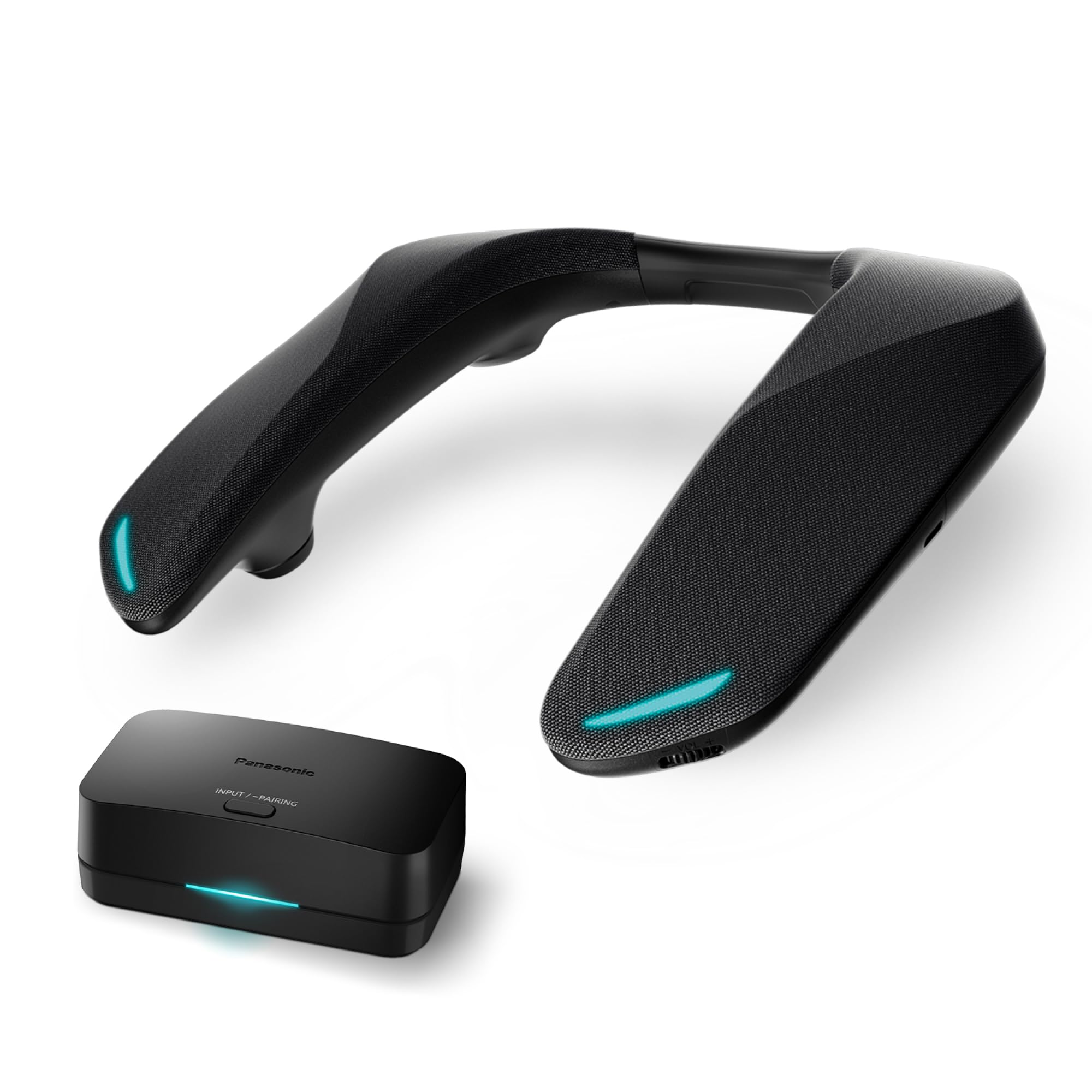 سیستم صوتی فراگیر بلندگوی گردنی سینما خانگی بی‌سیم پاناسونیک SC-GNW30 با میکروفون داخلی؛ HDMI 2.1، USB، بلوتوث، عمر باتری 9 ساعته، سازگار با تلویزیون، کامپیوتر، macOS، PS4/PS5/Switch/Xbox