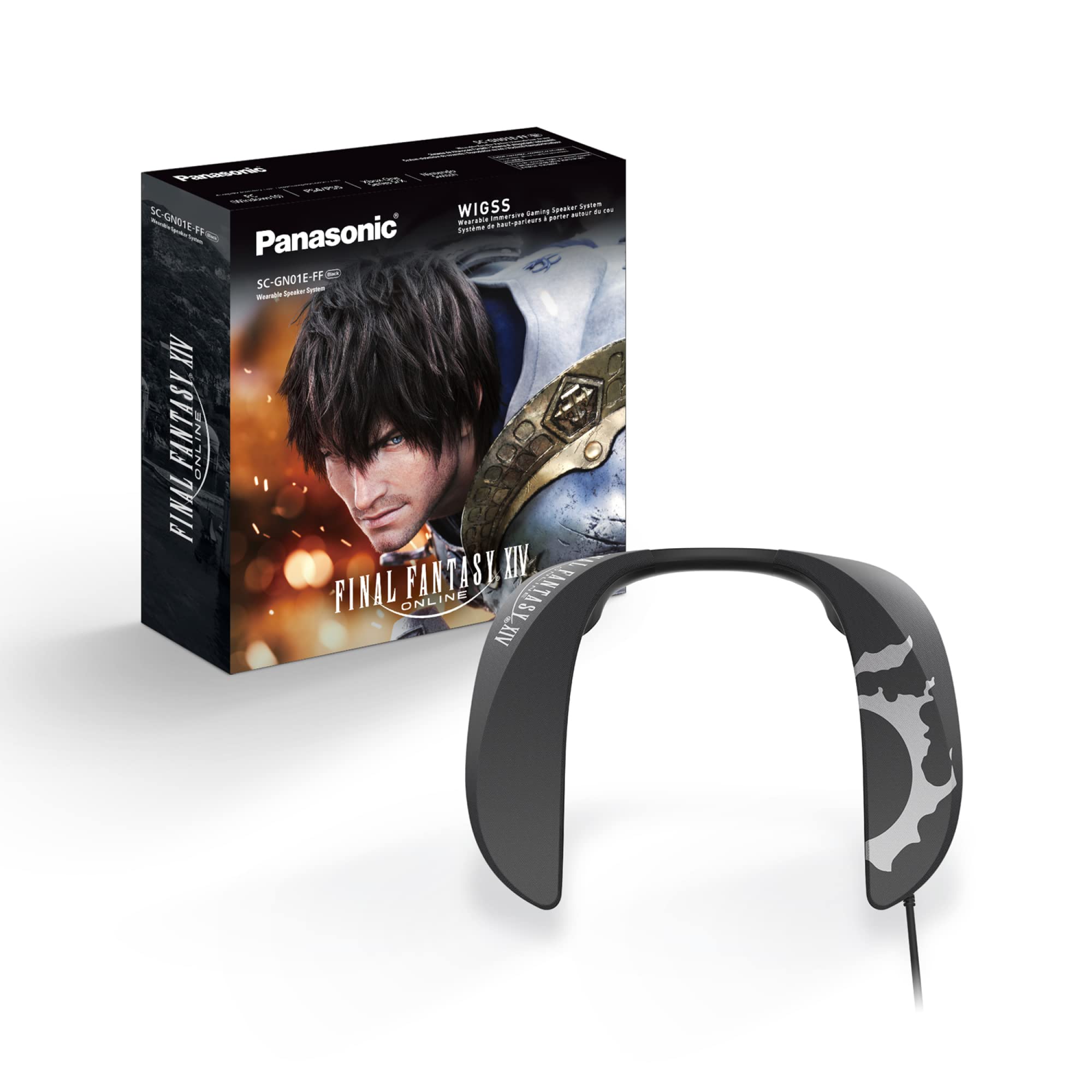 بلندگوی گردنی مخصوص بازی Final Fantasy پاناسونیک SC-GN01-FF (نسخه محدود، میکروفون داخلی، USB، سبک، همچنین مناسب برای دفتر کار خانگی) نسخه محدود مشکی Final Fantasy