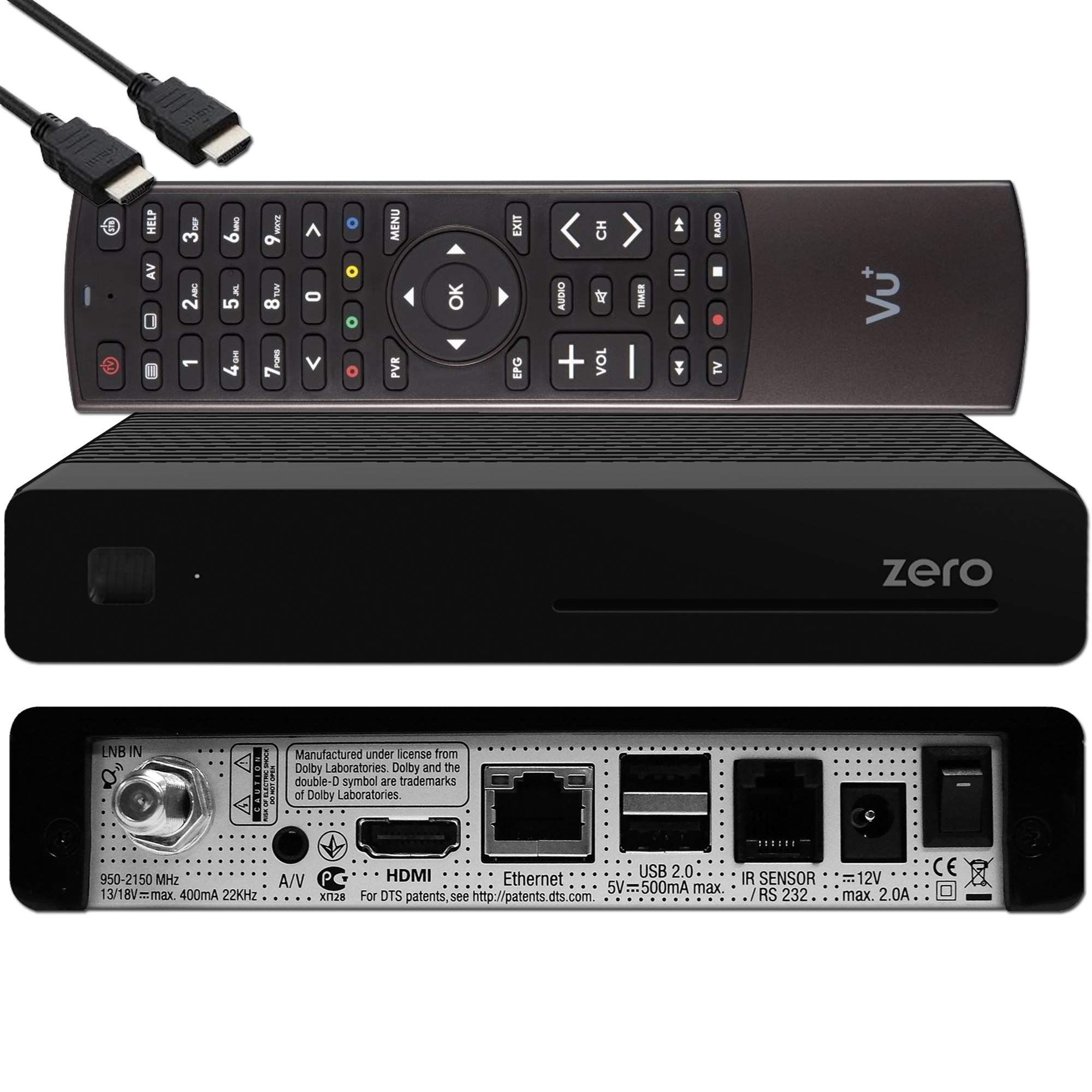 گیرنده لینوکسی VU+ Zero HW2 با تیونر DVB-S2 فول‌اچ‌دی و قابلیت ضبط (بدون WiFi)