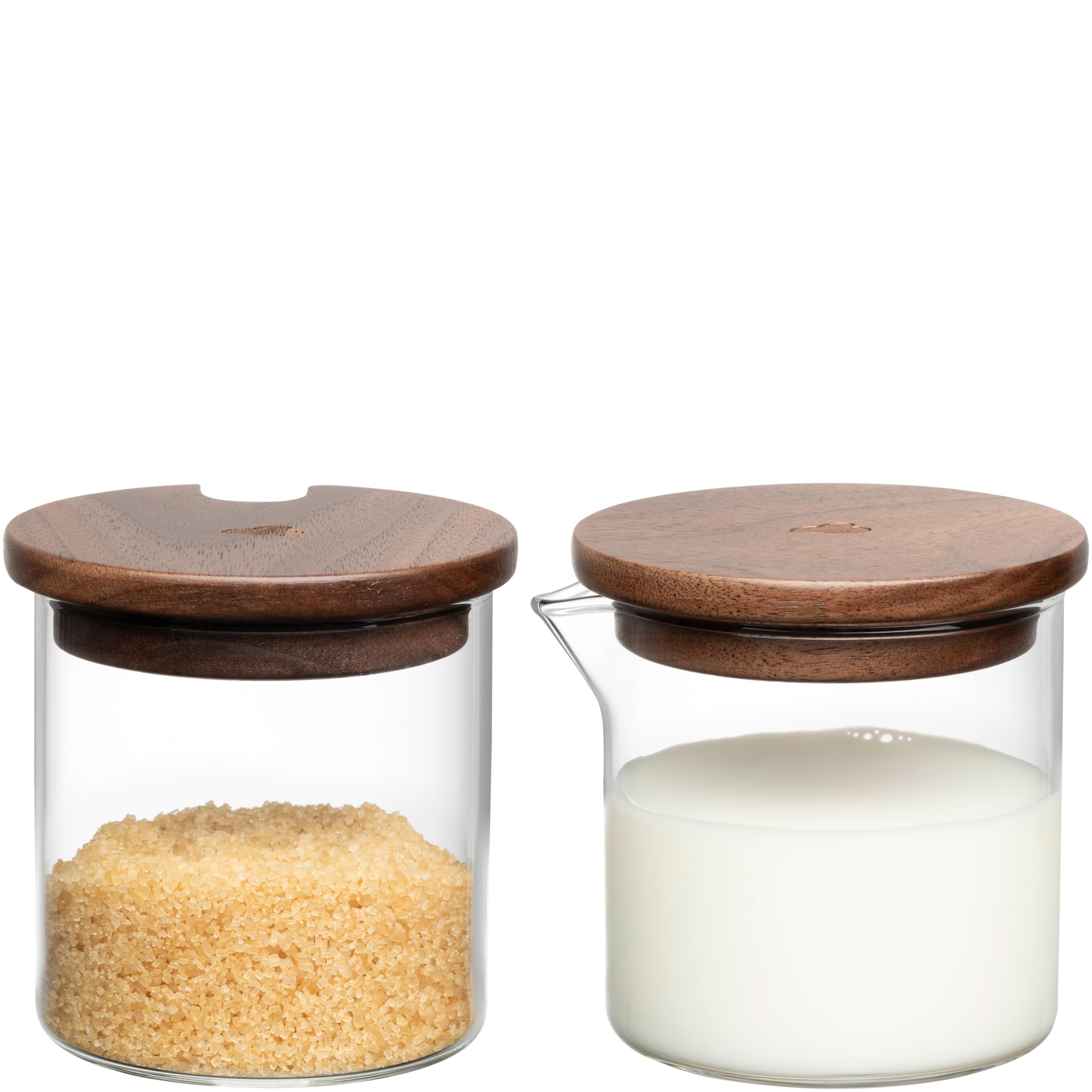 قوطی‌های لئوناردو هوم نوو لگو • ۲ تکه • برای شیر و شکر • پارچ مخصوص شیر قهوه • ظرف شیشه‌ای با درب • لوازم جانبی مدرن میز • طراحی زیبا • ارتفاع ۷.۵ سانتی‌متر • شفاف • قوطی چند رنگ ۷.۵ سانتی‌متری ۰۵۵۲۰۰