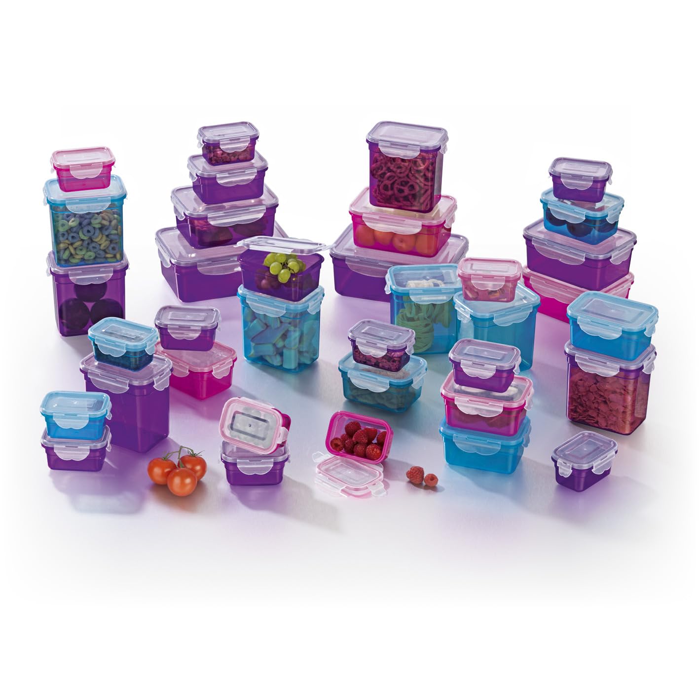 ظروف پلاستیکی نگهداری مواد غذایی گورمت‌ مکس آلمان  GOURMETmaxx klick-it، مجموعه 36 عددی بدون BPA ضد نشت و هوابند و قابل چیدن روی هم