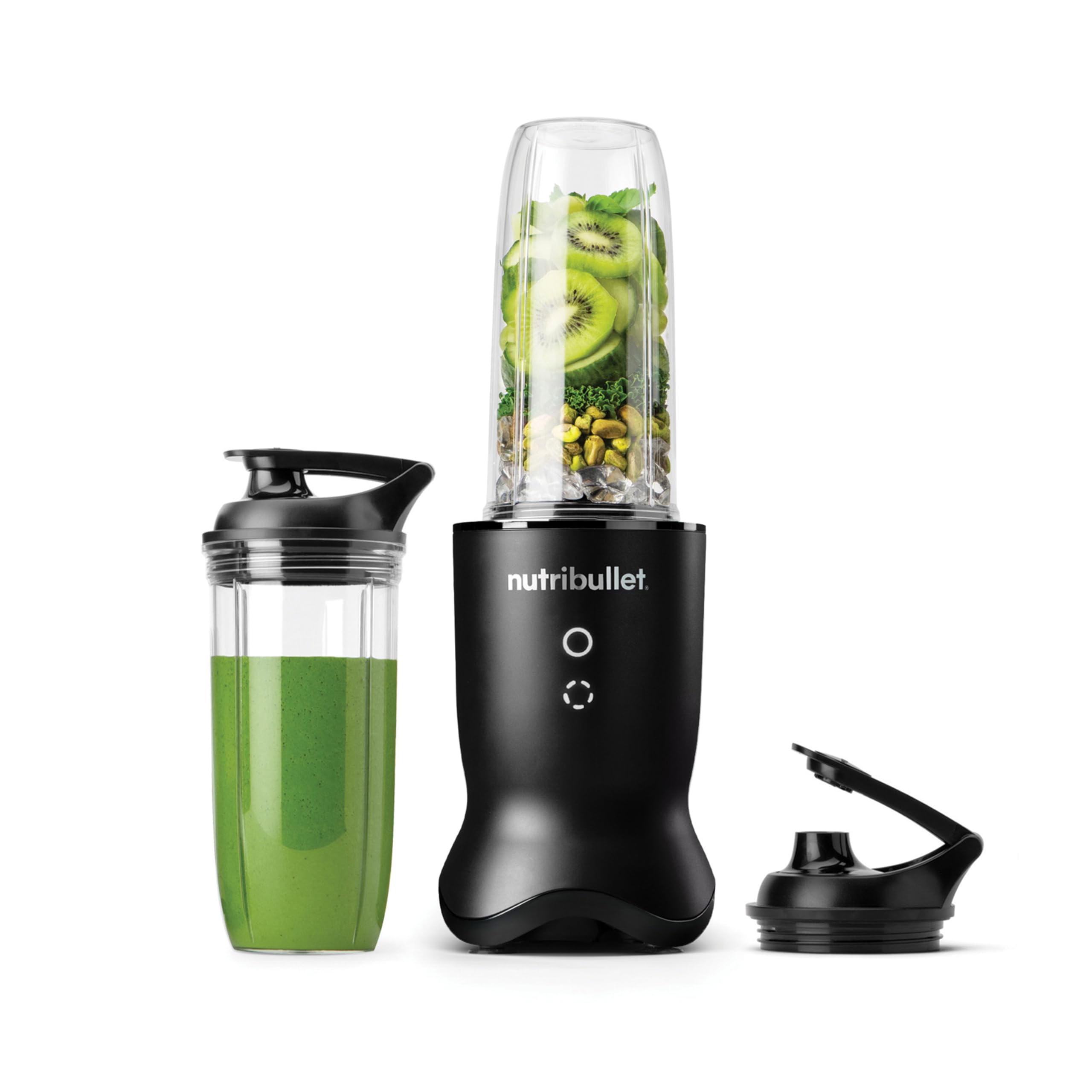 مخلوط کن نوتری‌ بولت آمریکا اورجینال Nutribullet Ultra NB1206MB، با ظرف Tritan، تیغه‌های آسیاب از جنس استیل ضد زنگ، مخلوط کن برقی اسموتی، ظرف‌های 900 و 700 میلی‌لیتری، 2 درب برای بیرون‌بر، 1200 وات، خاکستری