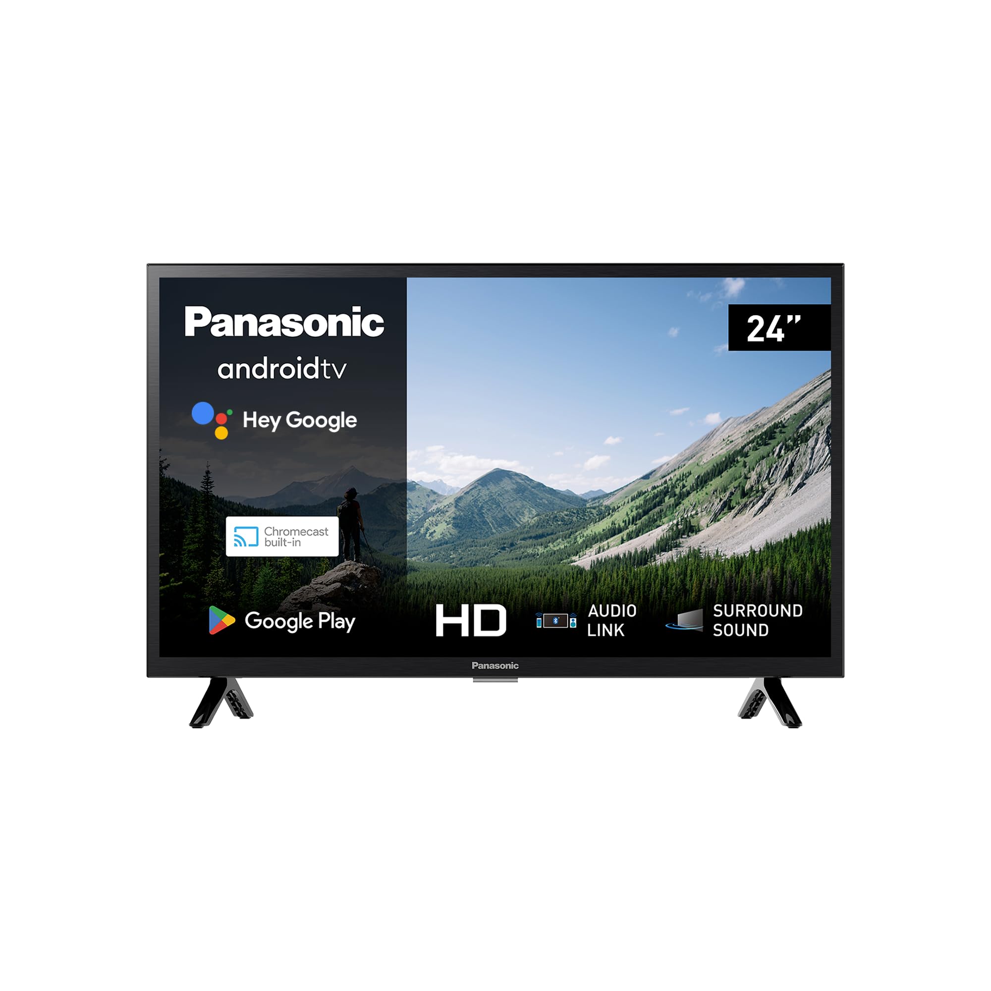 تلویزیون هوشمند ۲۴ اینچ پاناسونیک مدل TX-24MSW504، مدل ۲۰۲۳، مدل Zoll HD LED، اندروید تی‌وی، صدای فراگیر، دستیار گوگل، کروم‌کست، پنل روشن، موتور رنگ HD، مدل ۲۴ اینچ زول، شوارتز شوارتز